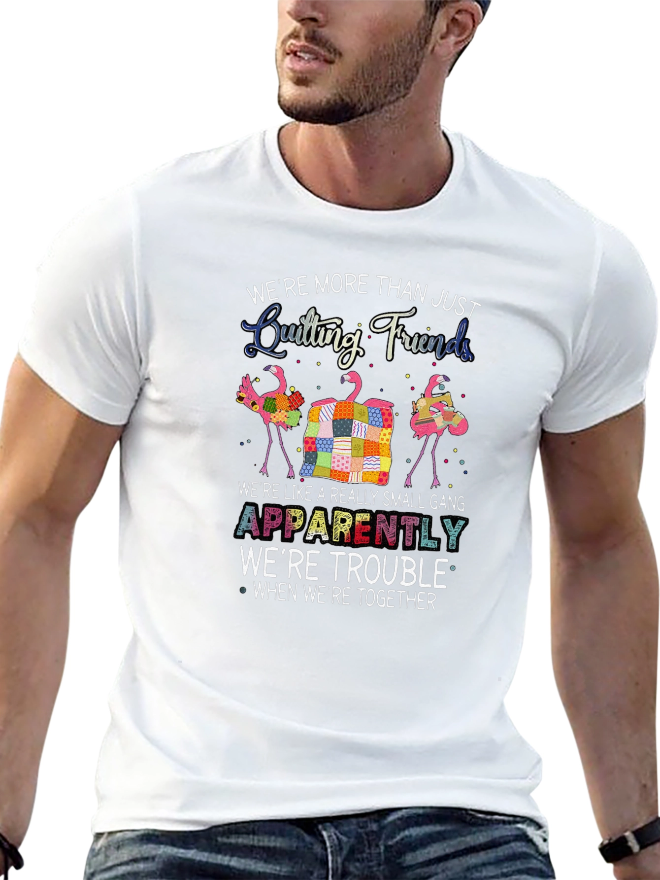 Quilting Friends T-Shirt: Trouble Together!