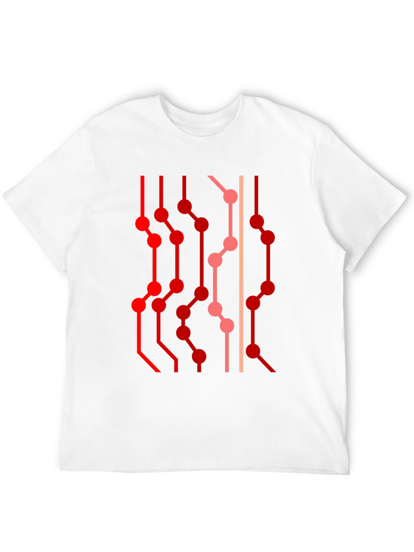 Abstract Circuit Board Graphic Tee - Black