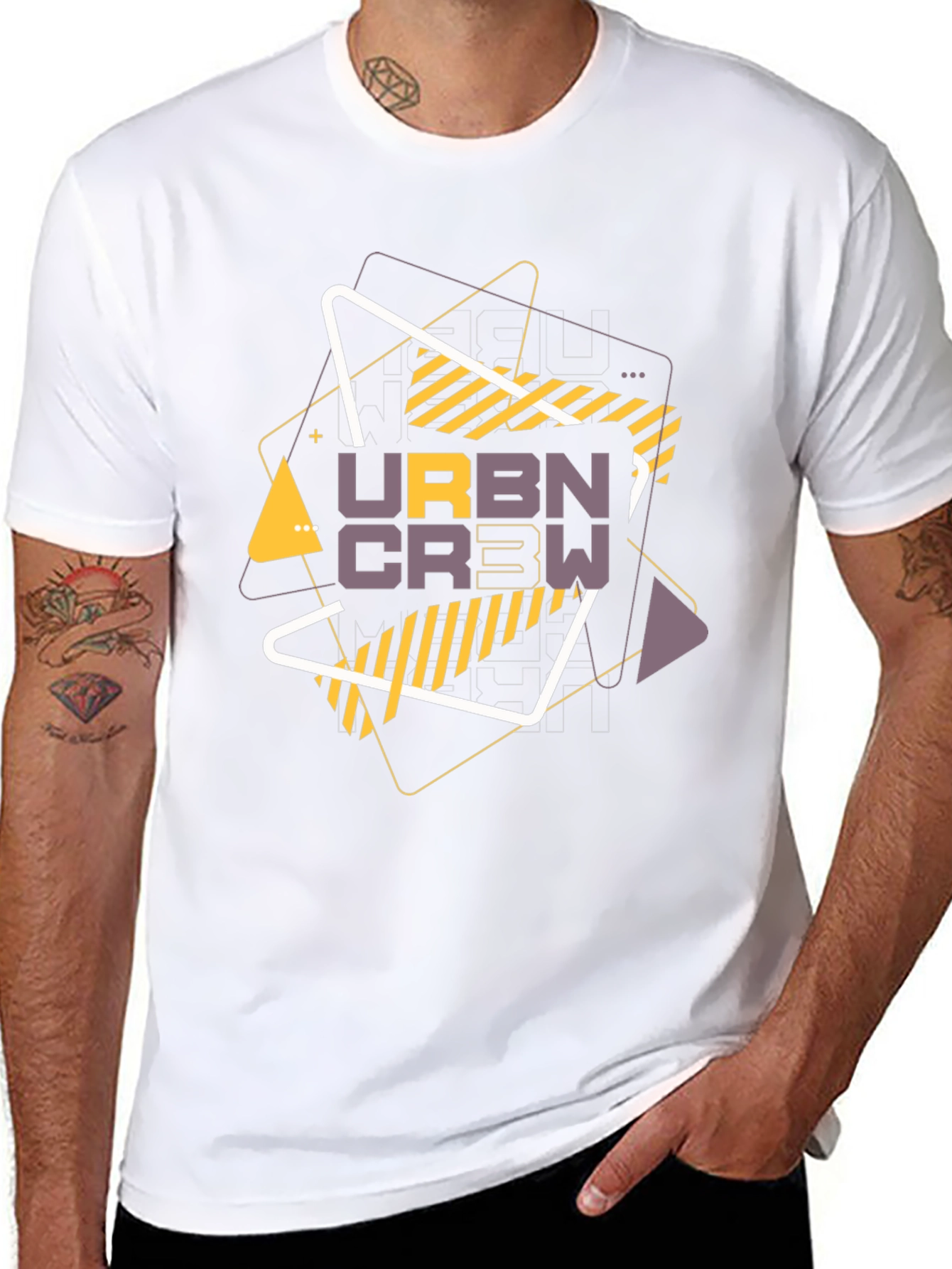 Urban Crew Graphic T-Shirt - Black