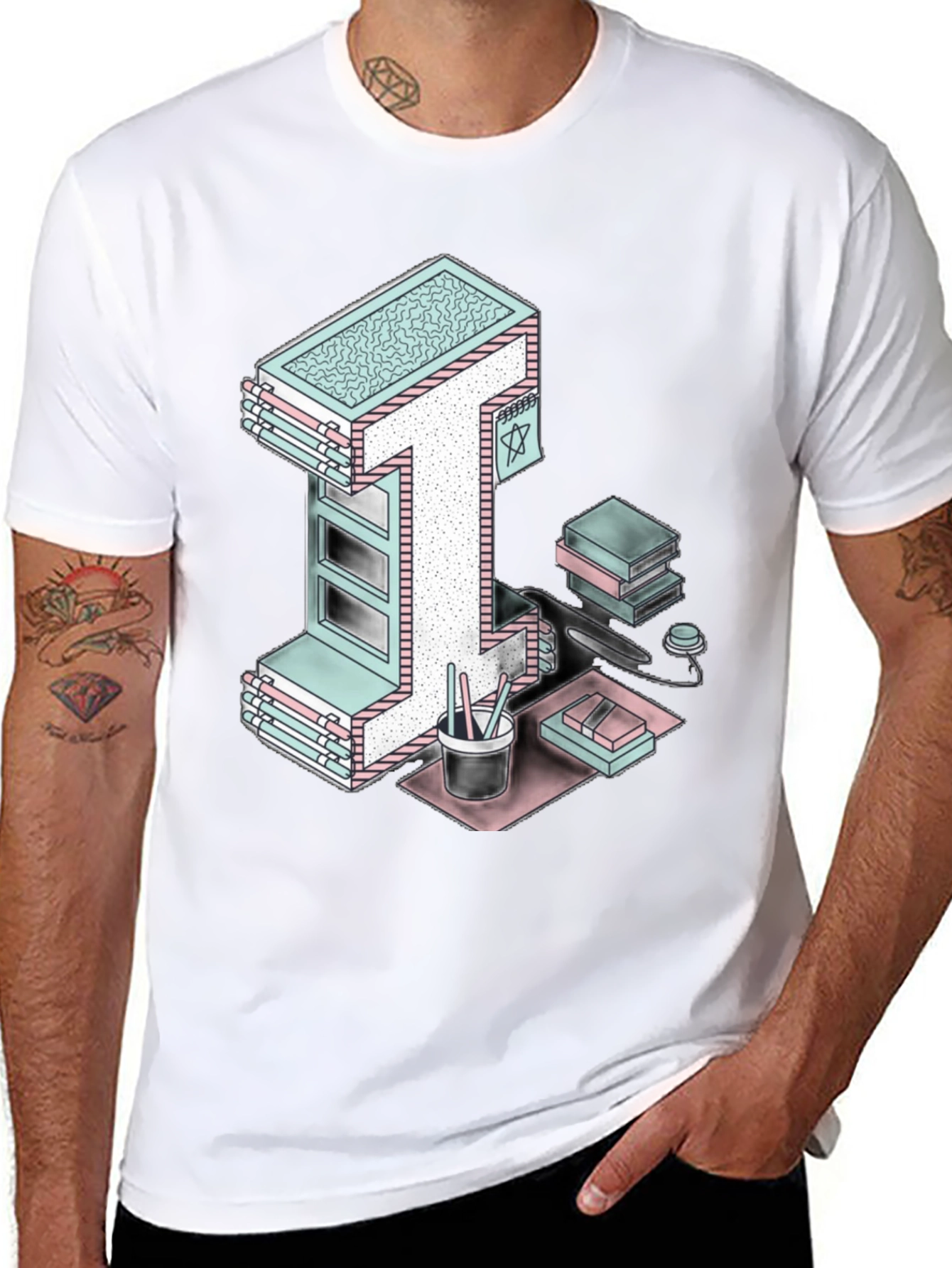 Isometric Office T-Shirt - Unique Architect Design