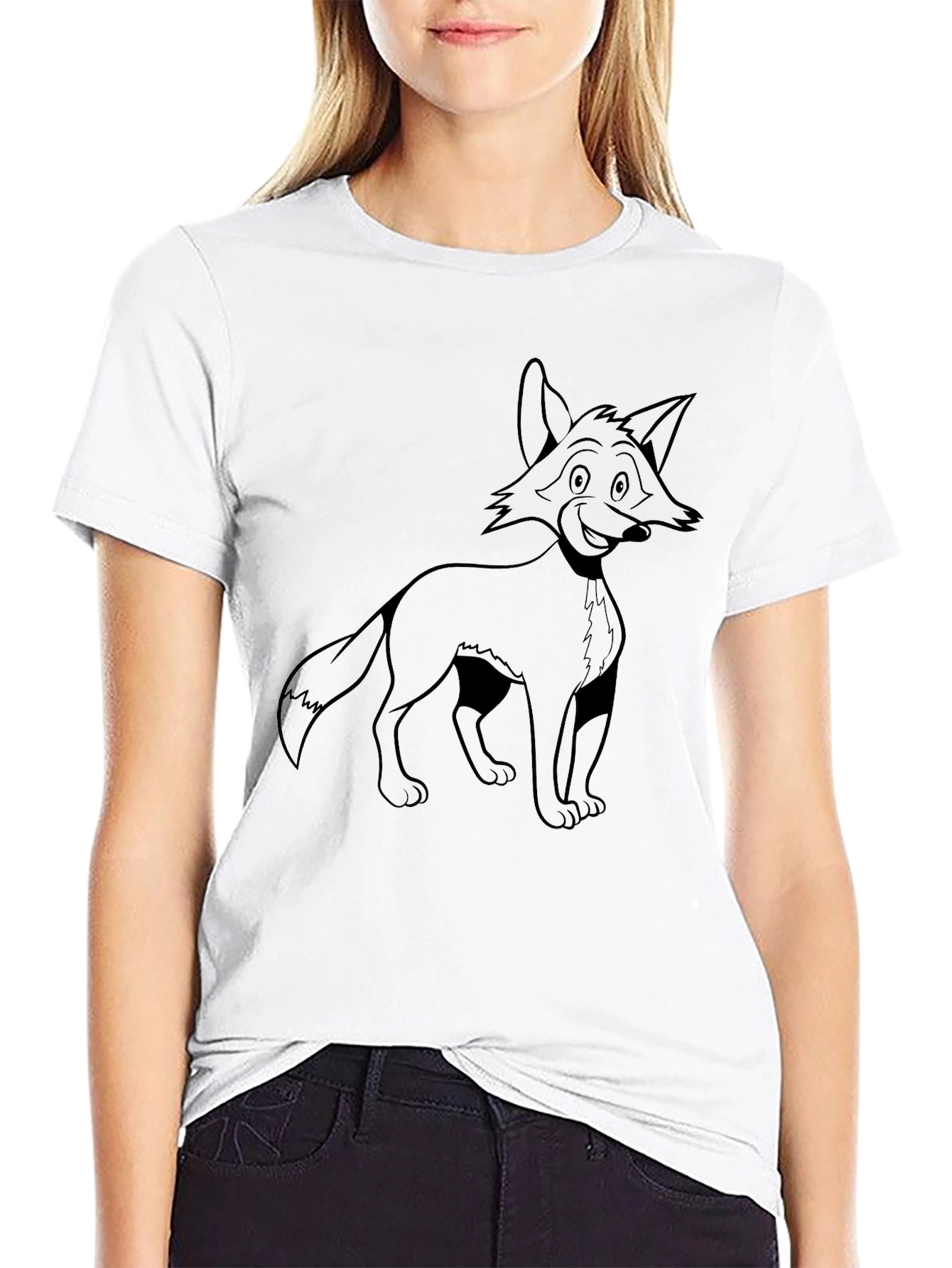 Fox Graphic Tee - Black Casual T-Shirt
