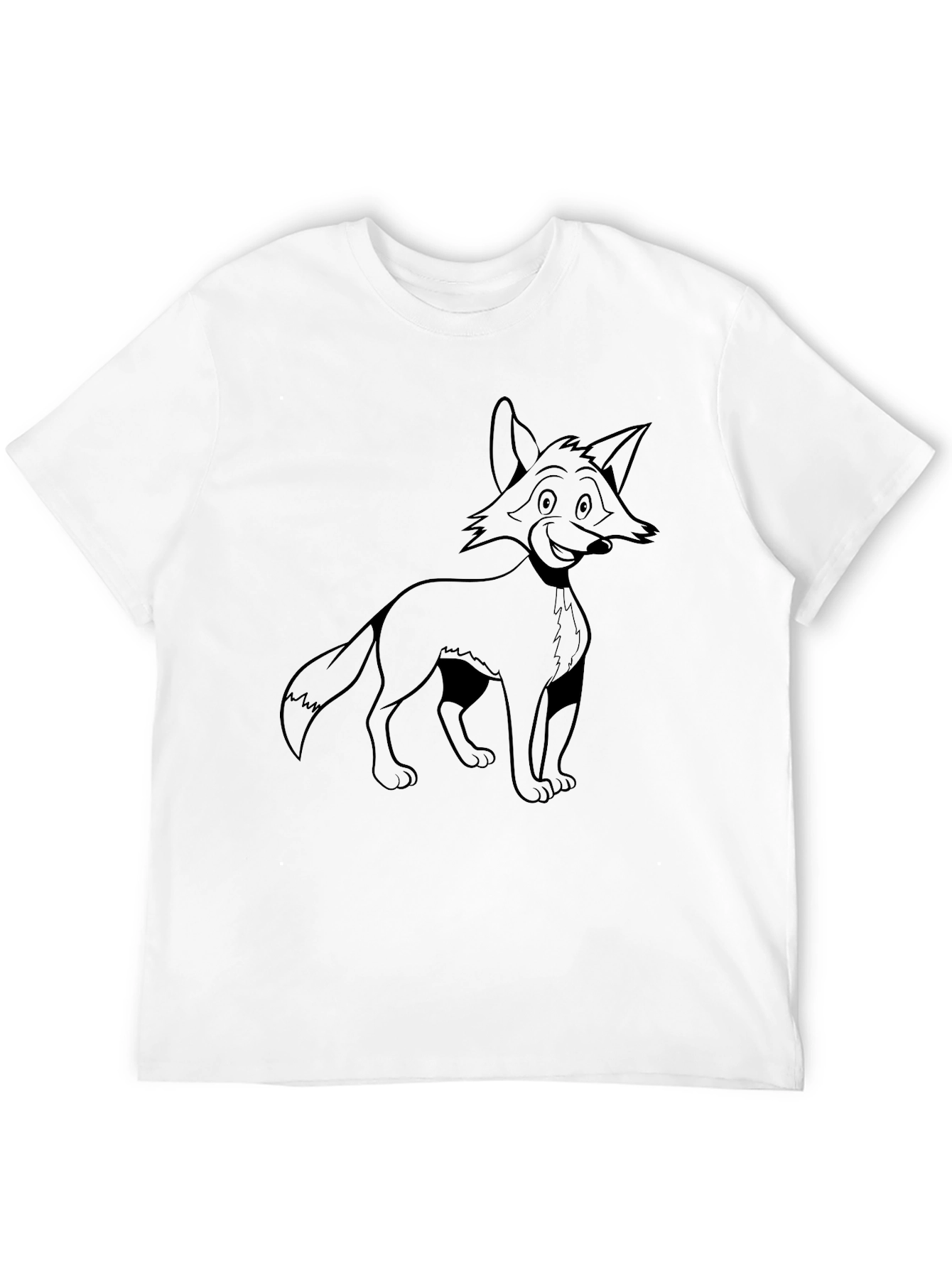 Fox Graphic Tee - Black Casual T-Shirt