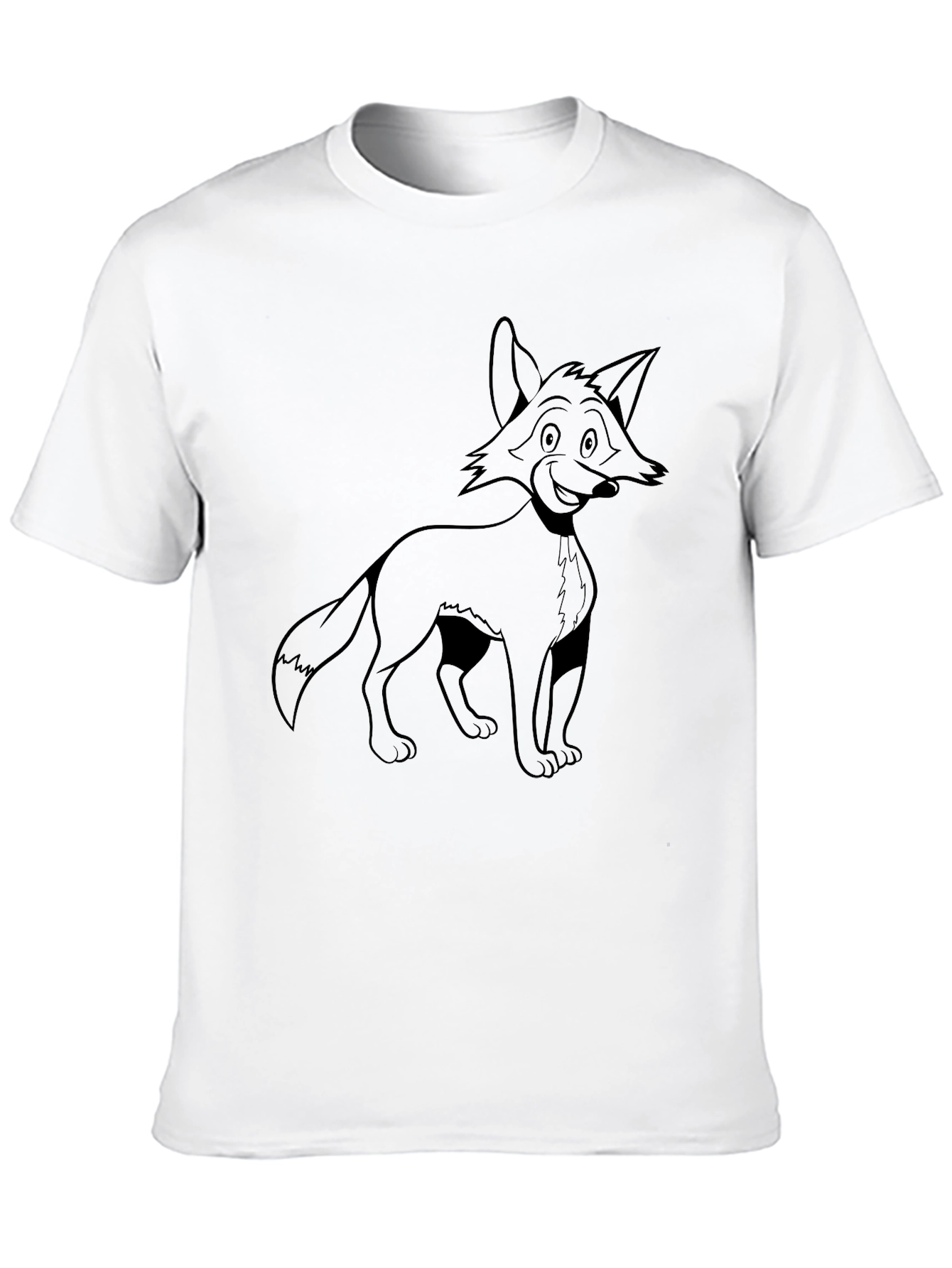 Fox Graphic Tee - Black Casual T-Shirt