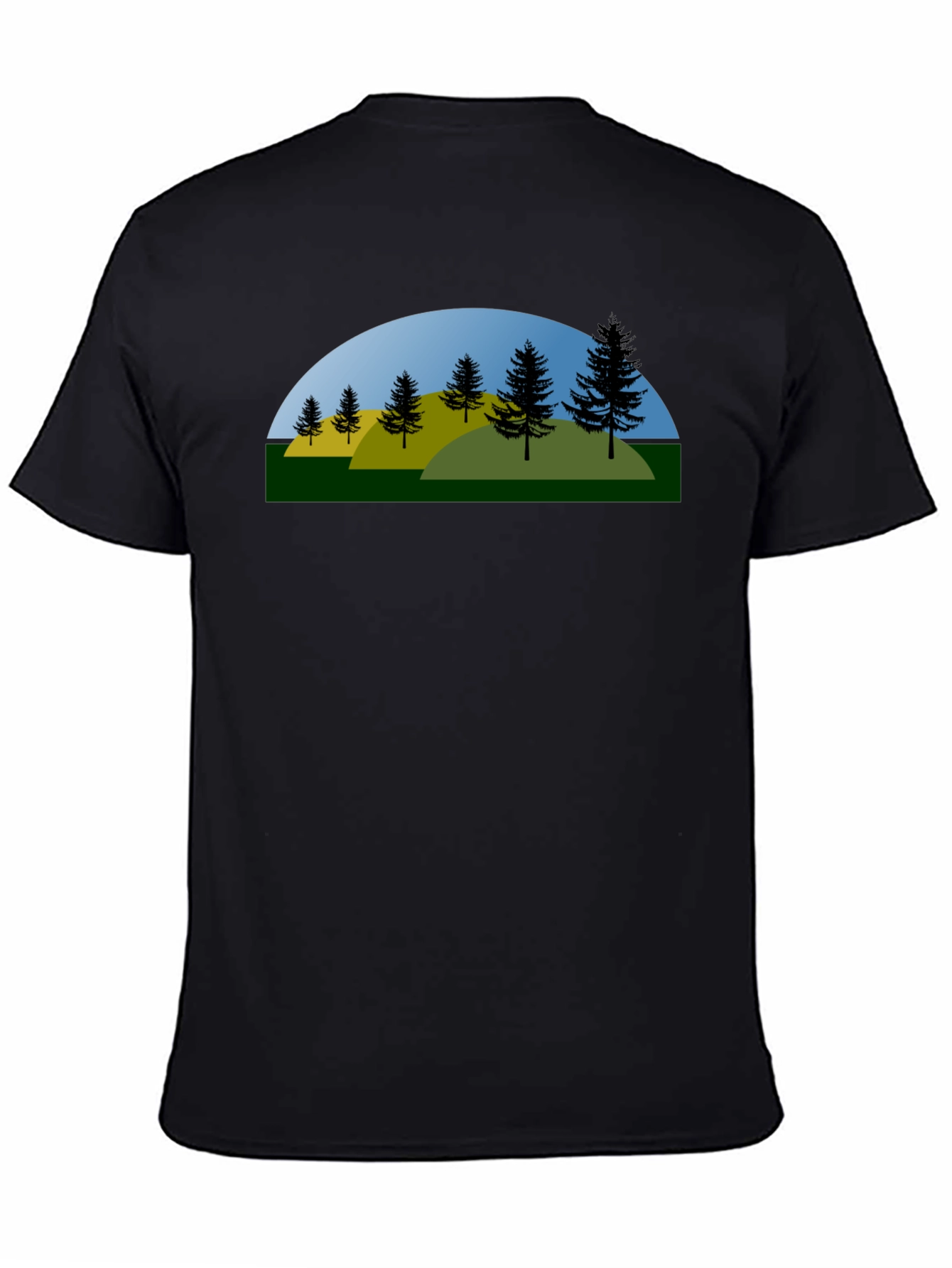 Nature Graphic Tee - Black Cotton Blend