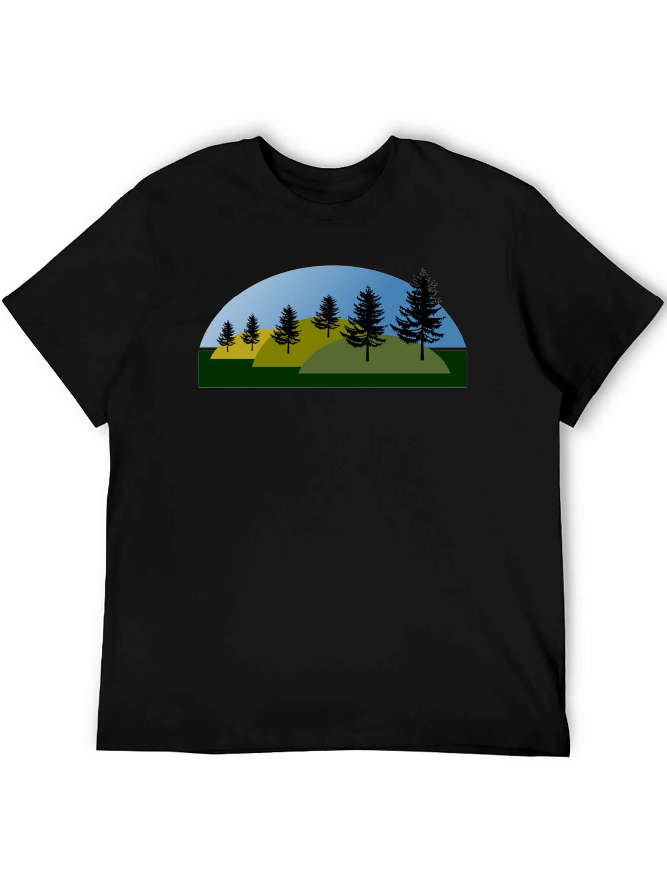 Nature Graphic Tee - Black Cotton Blend