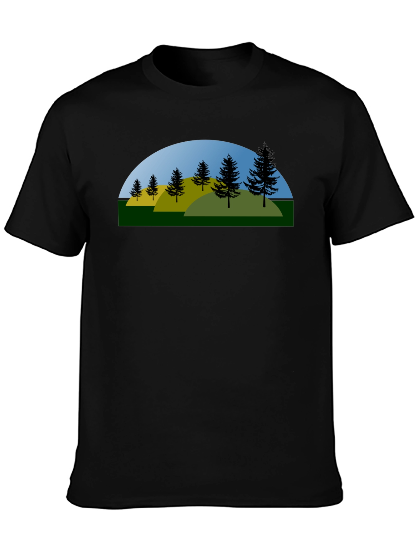 Nature Graphic Tee - Black Cotton Blend