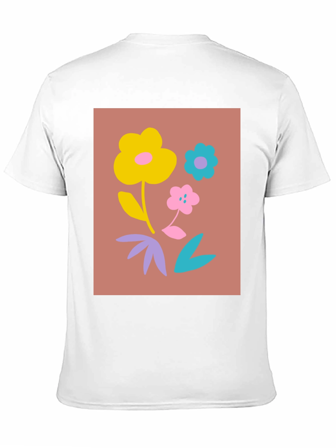 Floral Graphic Print Black T-Shirt