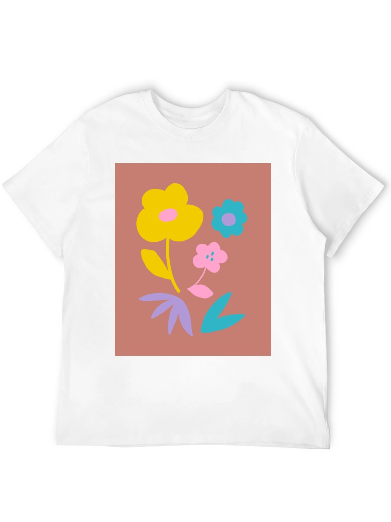 Floral Graphic Print Black T-Shirt