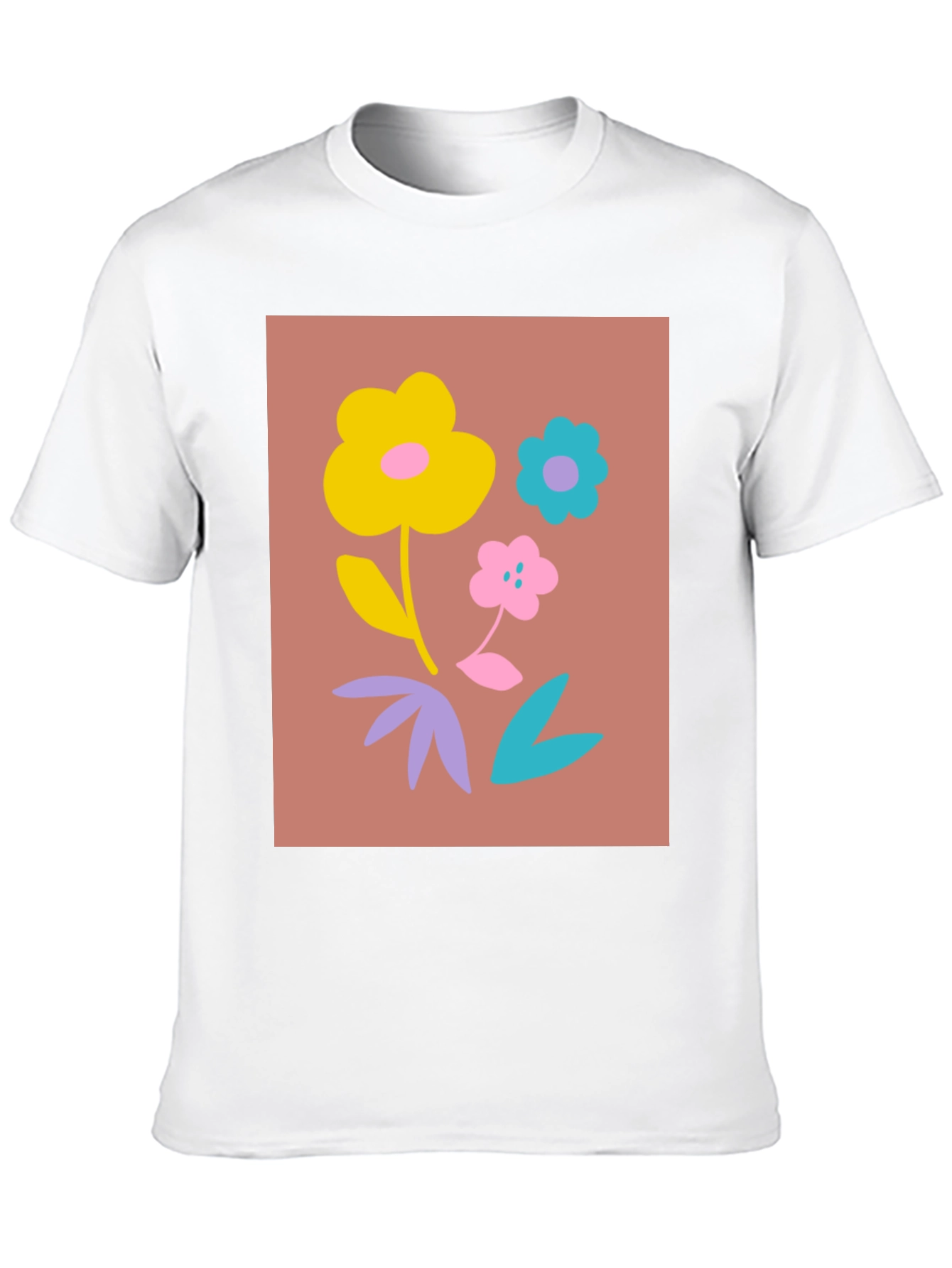 Floral Graphic Print Black T-Shirt