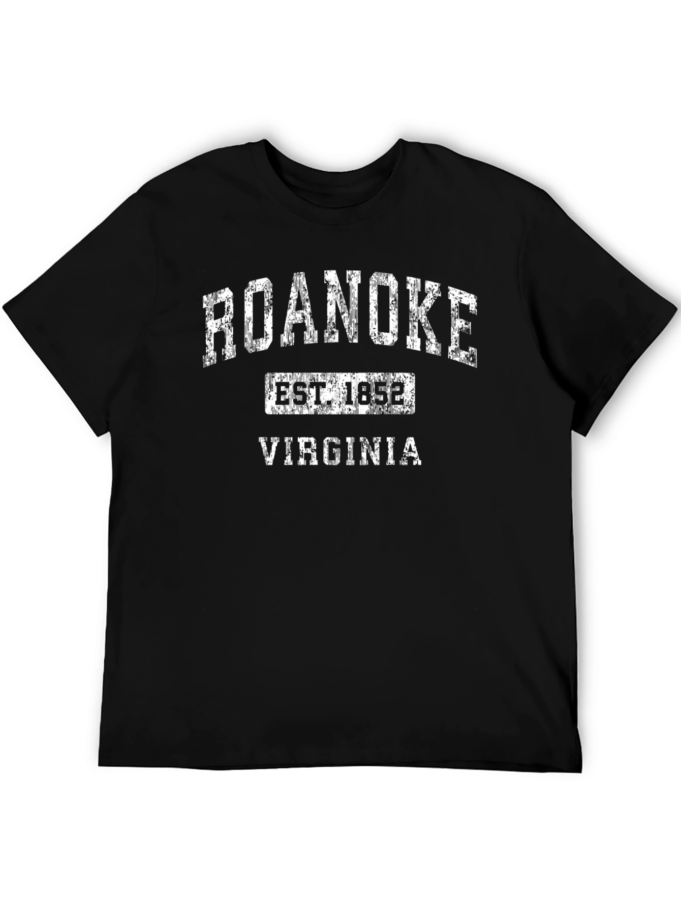 Roanoke Virginia Est 1852 T-Shirt - Classic Black