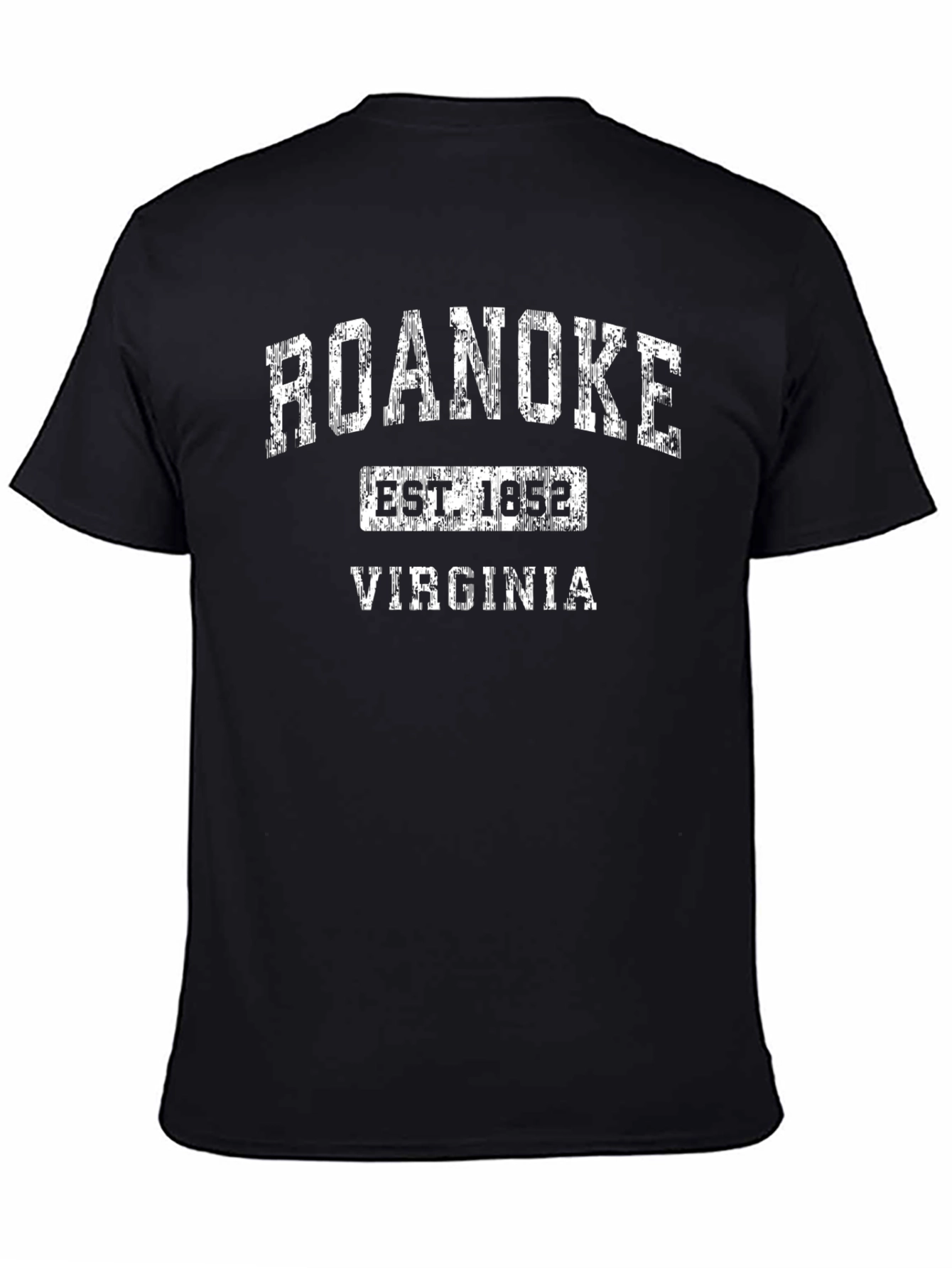 Roanoke Virginia Est 1852 T-Shirt - Classic Black
