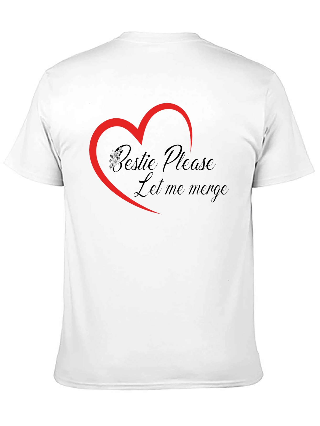 Bestie Please Let Me Merge Black T-Shirt