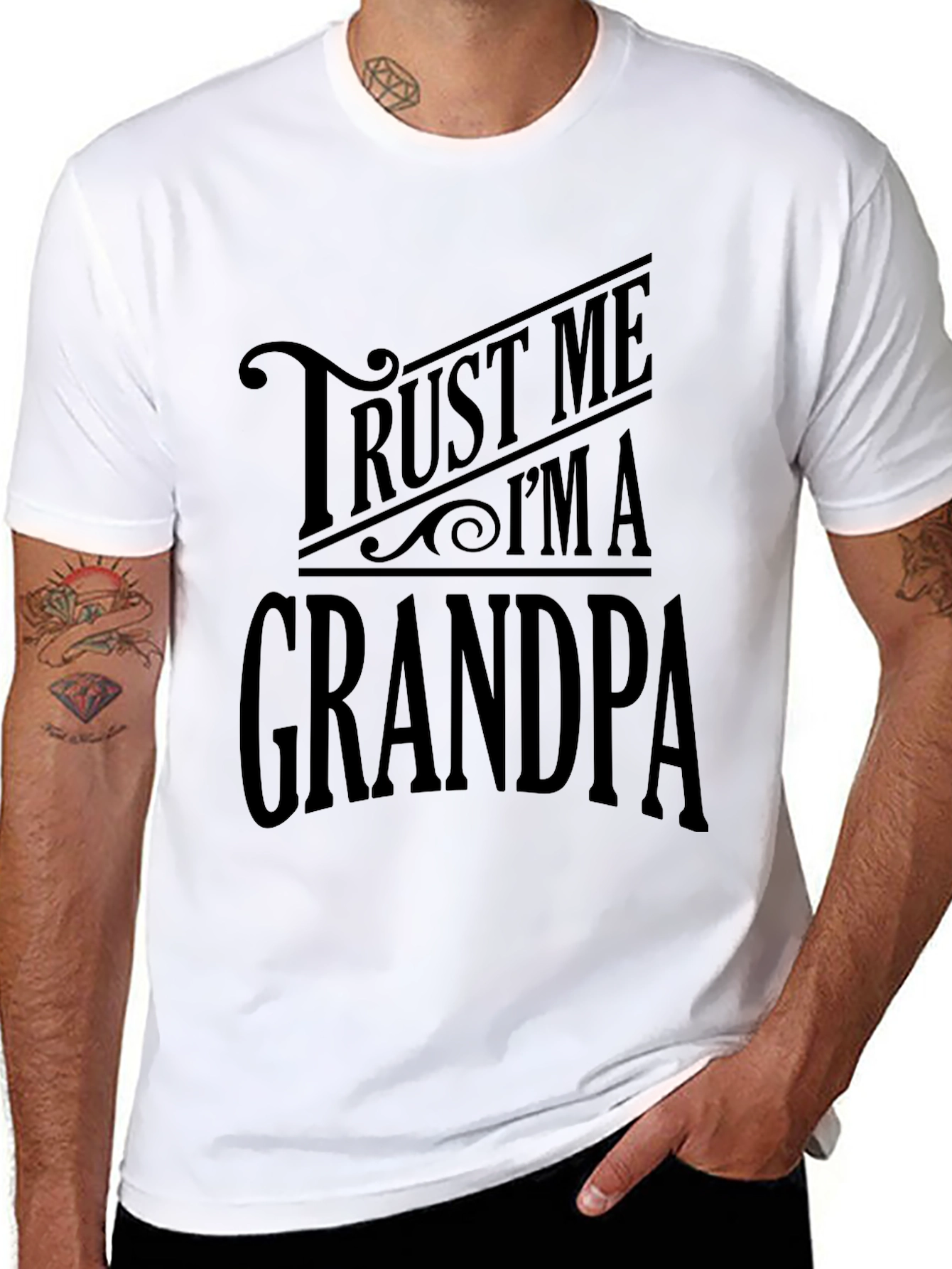 Trust Me Im A Grandpa T-Shirt - Black