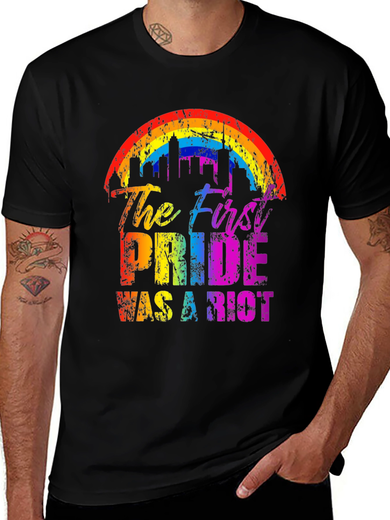 Pride Riot Rainbow Graphic Tee