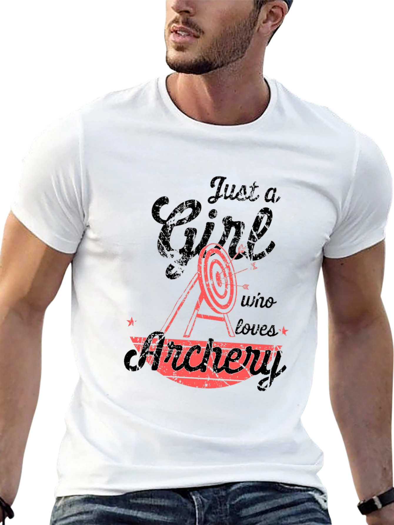 Archery Girl Black T-Shirt - Sporty & Stylish