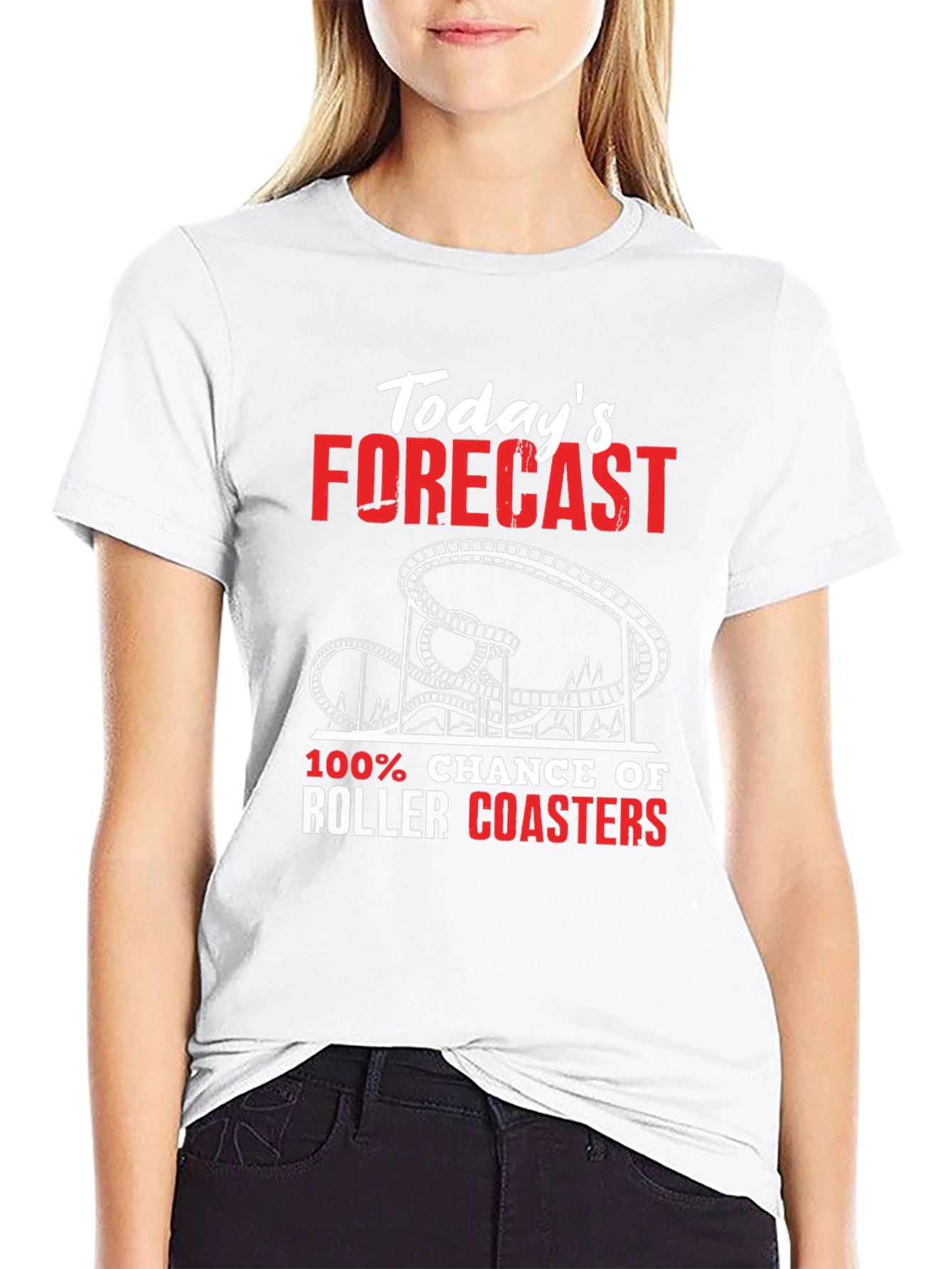 Roller Coaster Forecast Graphic Tee
