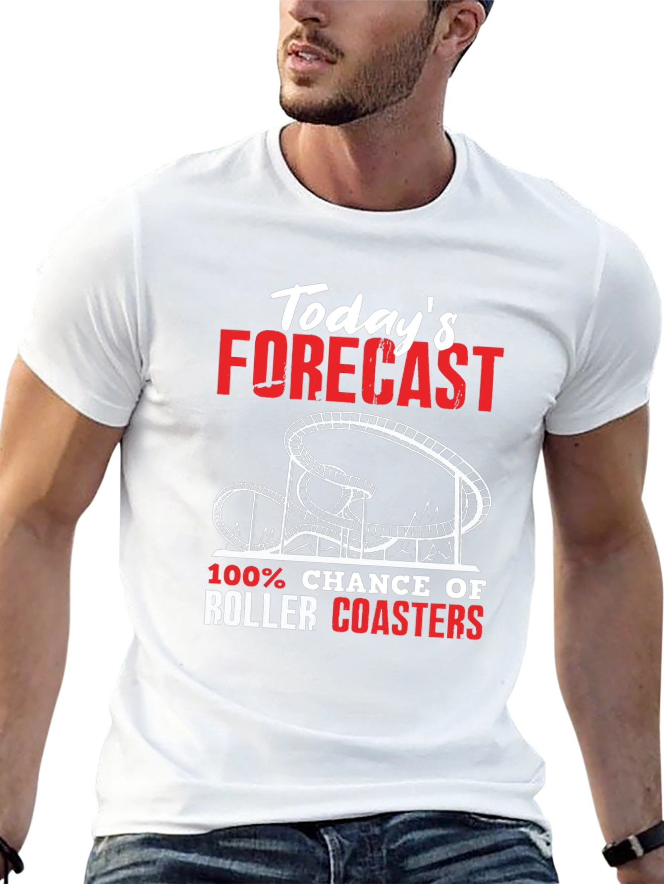 Roller Coaster Forecast Graphic Tee