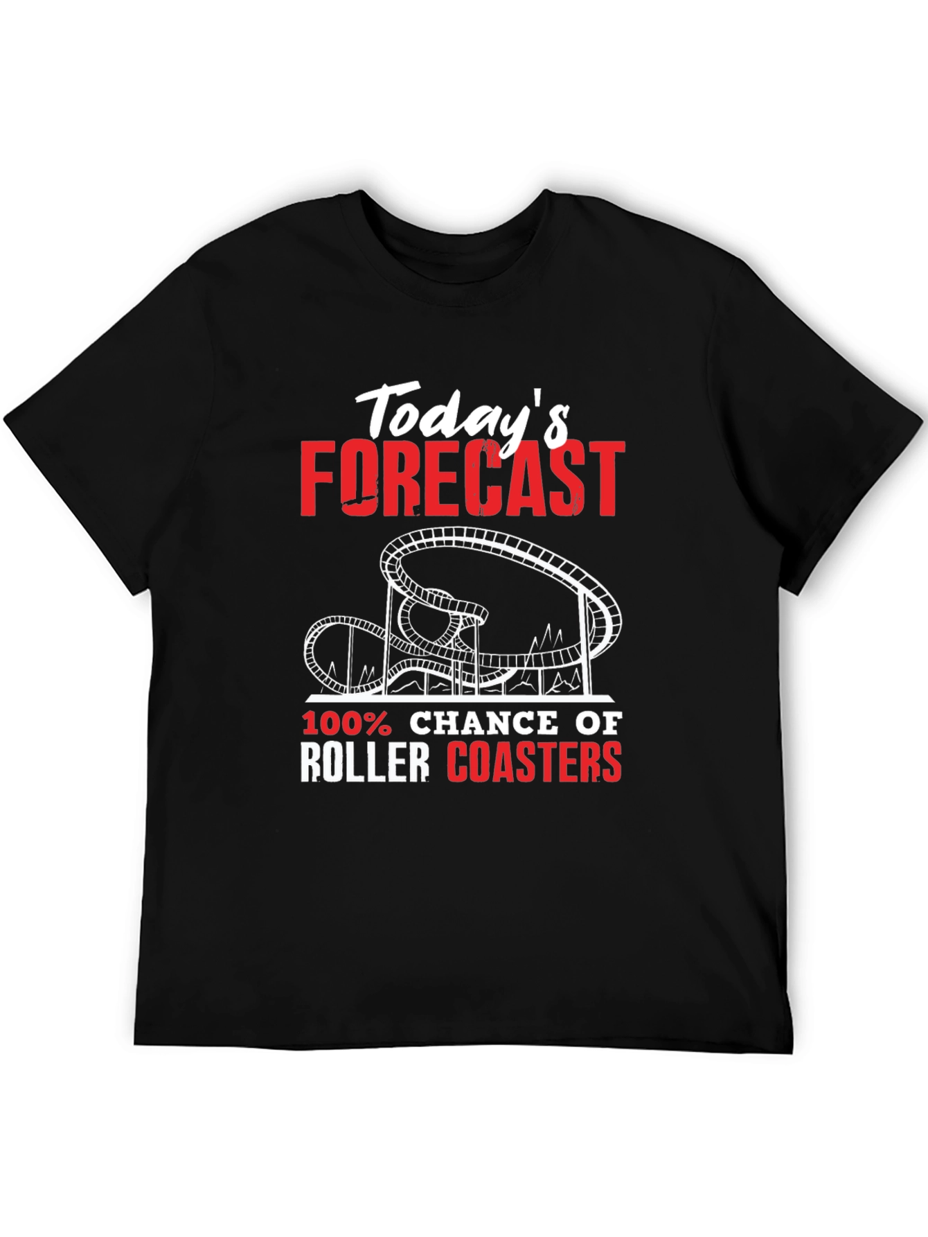 Roller Coaster Forecast Graphic Tee