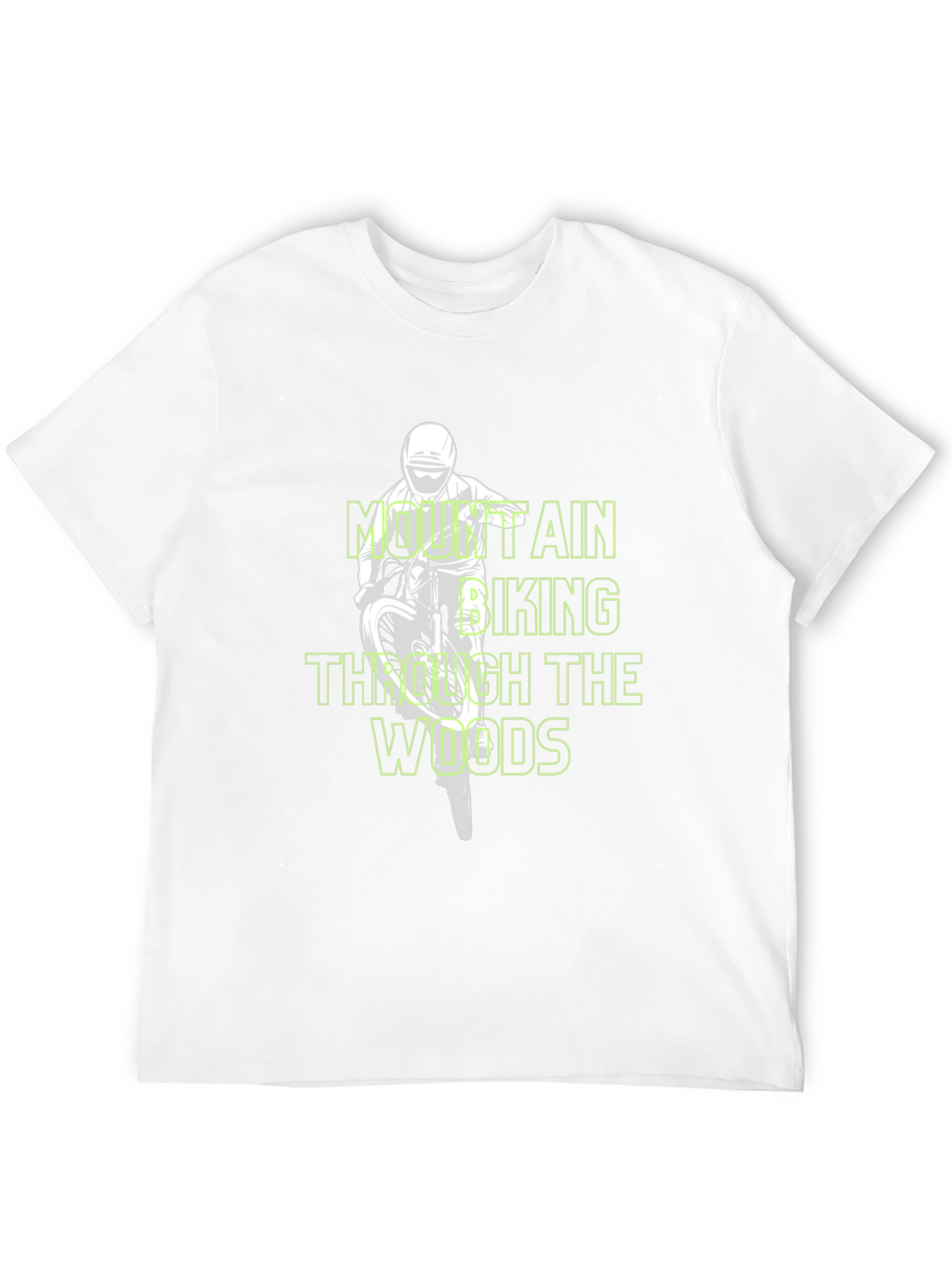 Mountain Biking Through the Woods Black T-Shirt