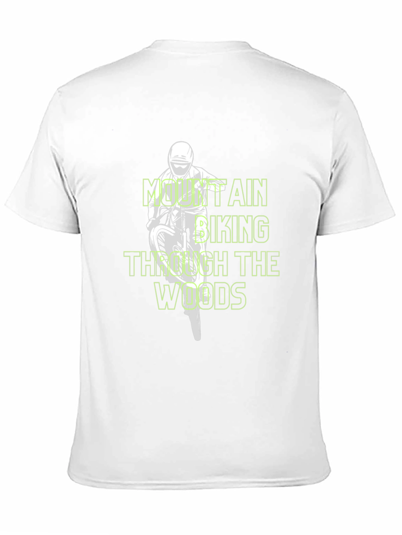 Mountain Biking Through the Woods Black T-Shirt