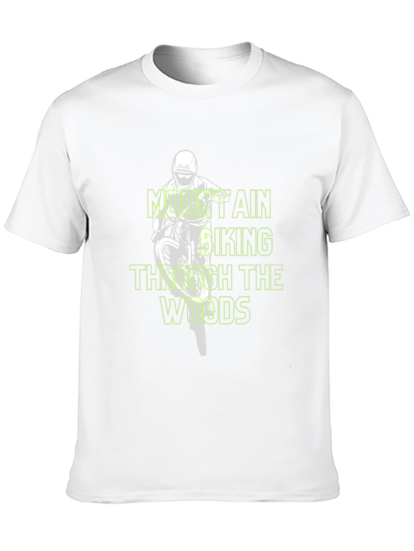 Mountain Biking Through the Woods Black T-Shirt