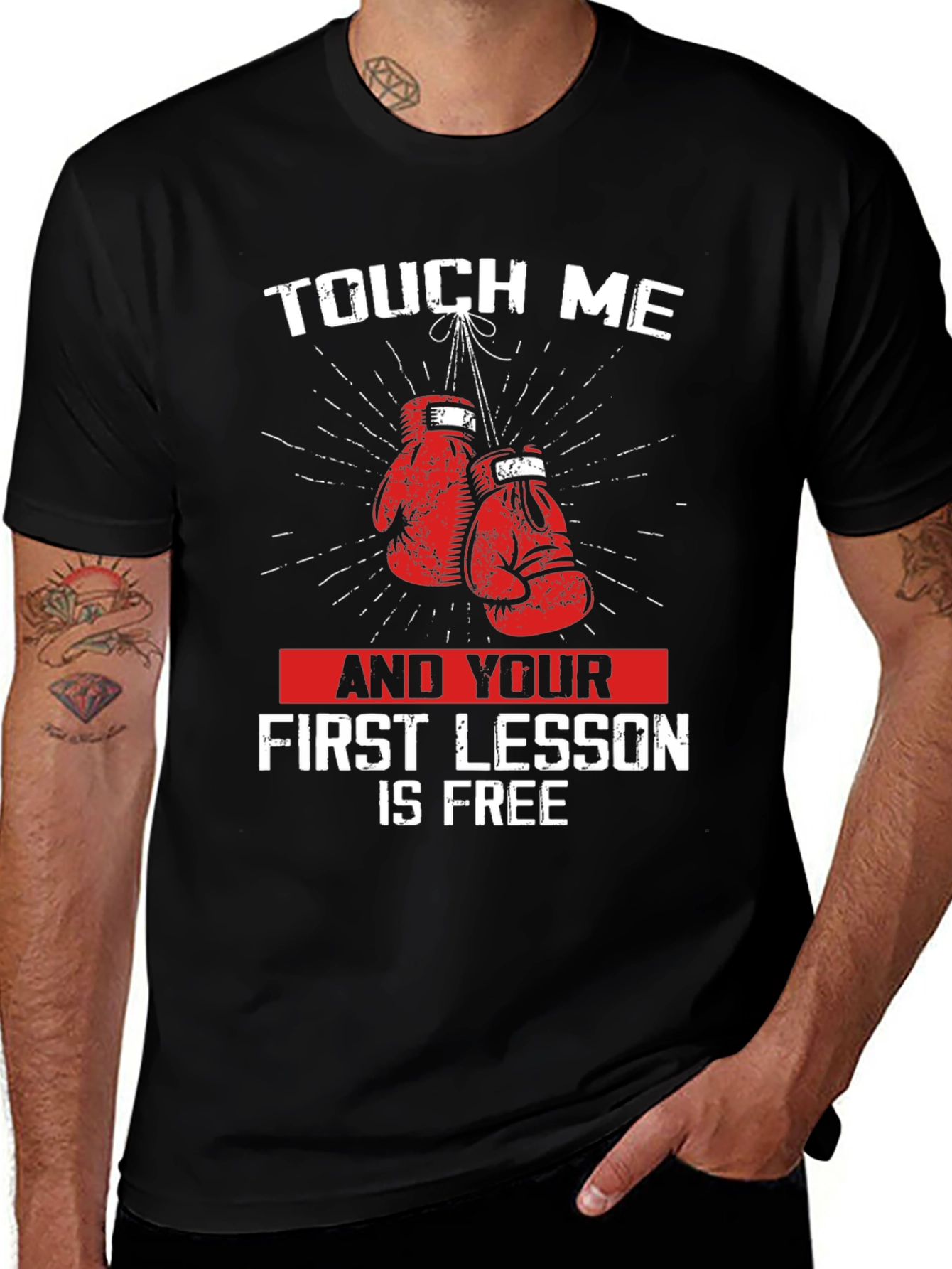 Touch Me Boxing Gloves Graphic T-Shirt