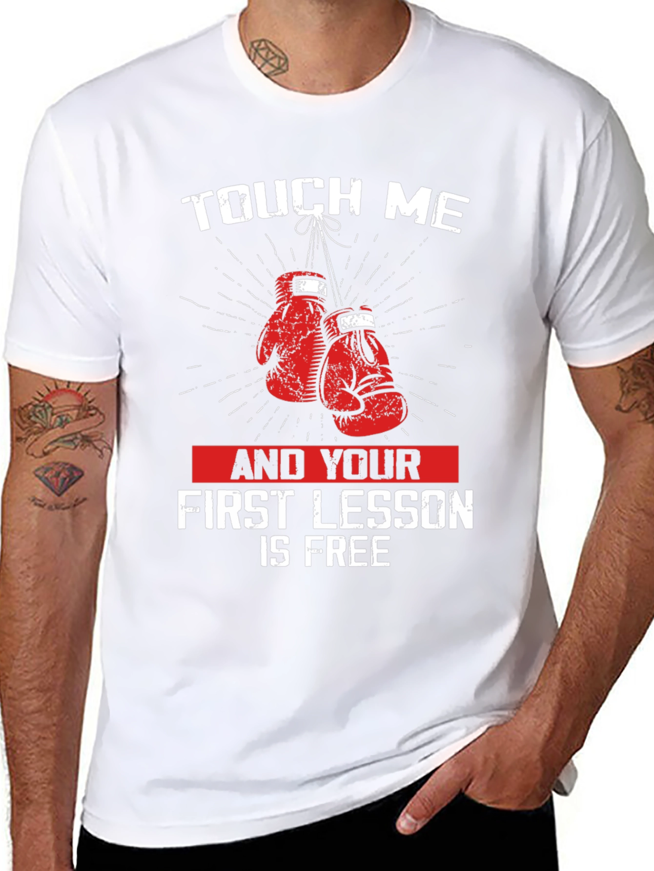 Touch Me Boxing Gloves Graphic T-Shirt