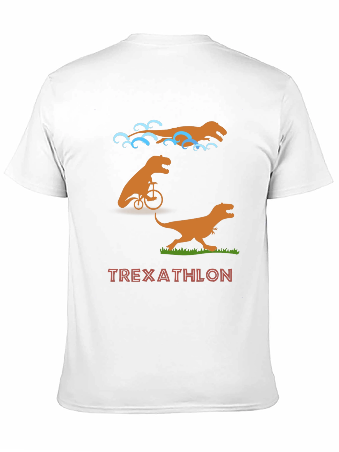 T-Rex Triathlon Novelty Graphic Tee