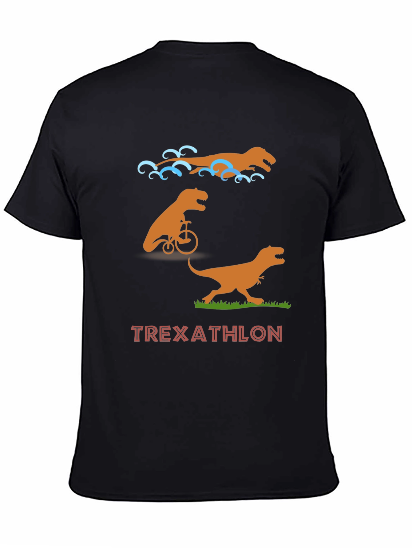T-Rex Triathlon Novelty Graphic Tee