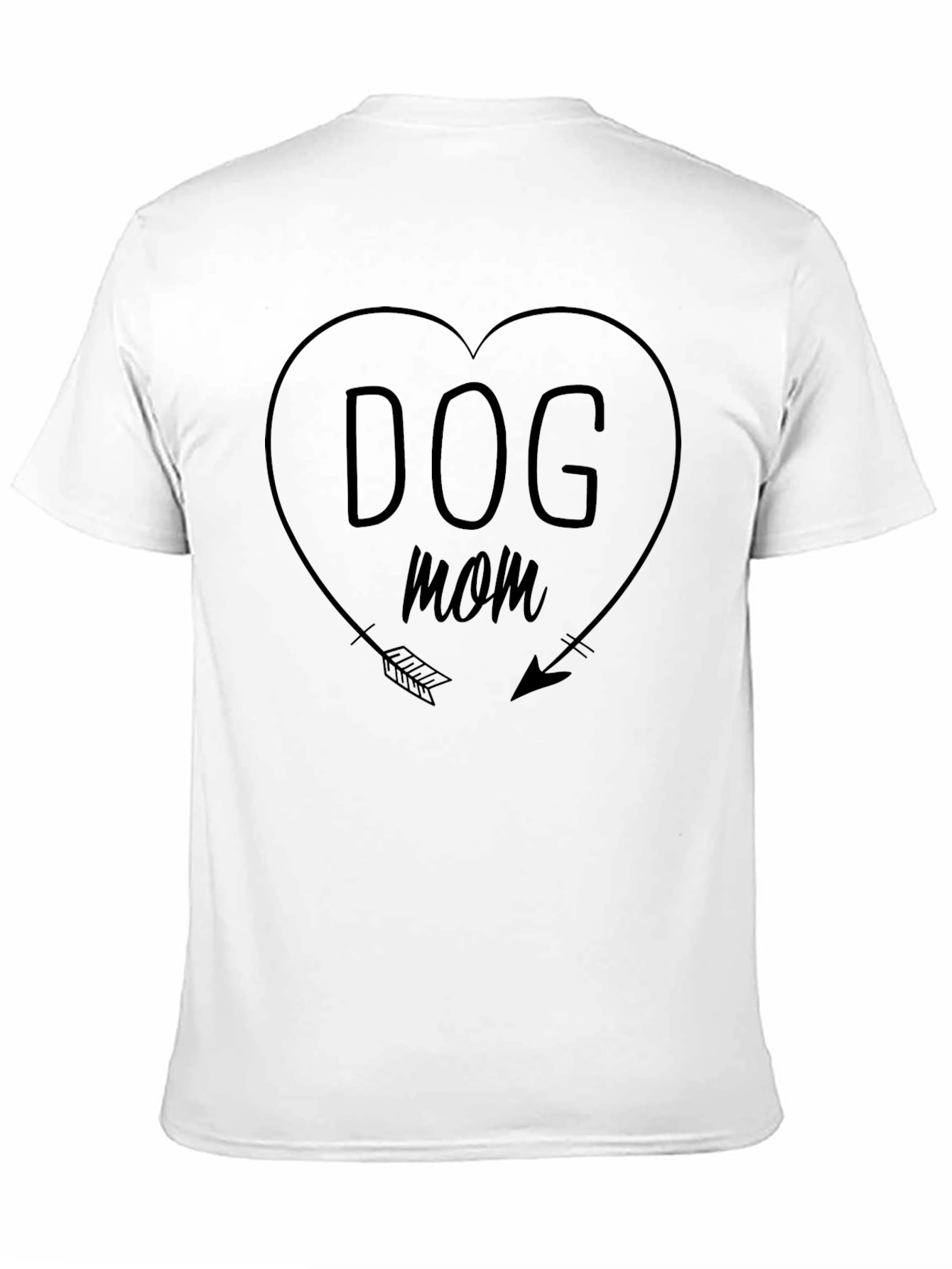Dog Mom T-Shirt - Heart Arrow Design