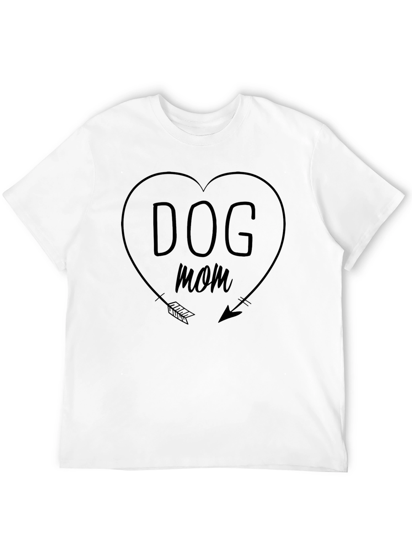 Dog Mom T-Shirt - Heart Arrow Design