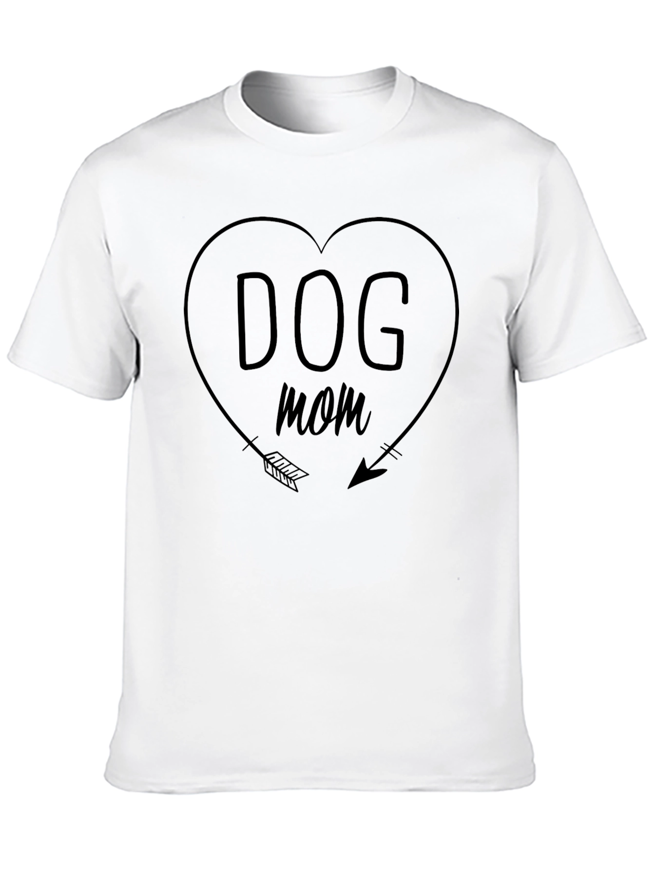 Dog Mom T-Shirt - Heart Arrow Design