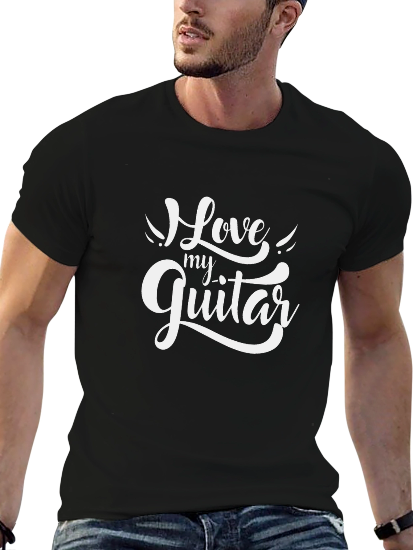 Love My Guitar Graphic Tee - Stylish Musician T-Shirt