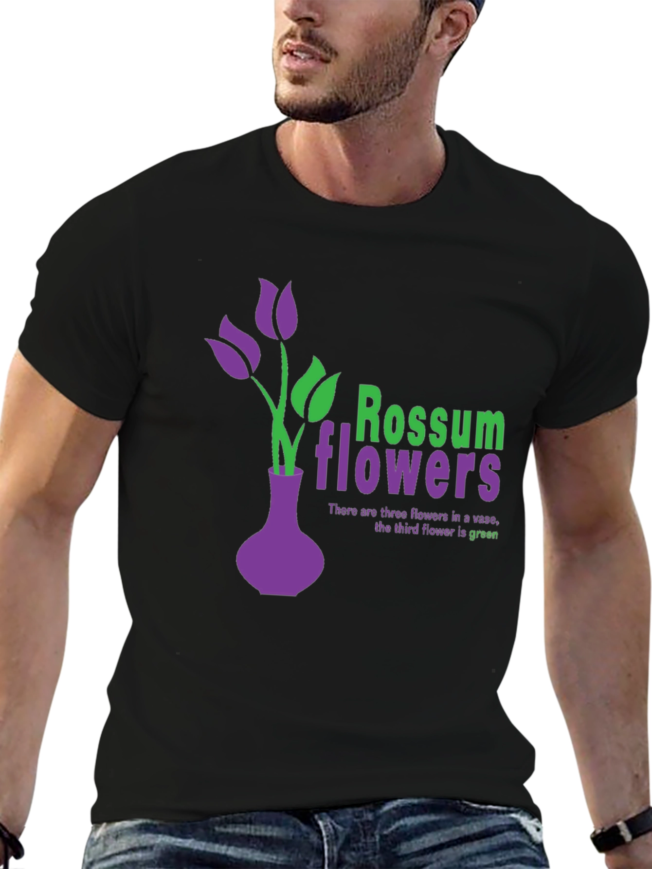 Rossum Flowers Graphic Tee - Unique Vase Design