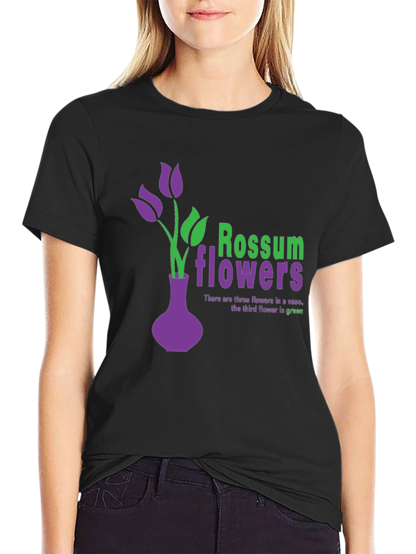 Rossum Flowers Graphic Tee - Unique Vase Design