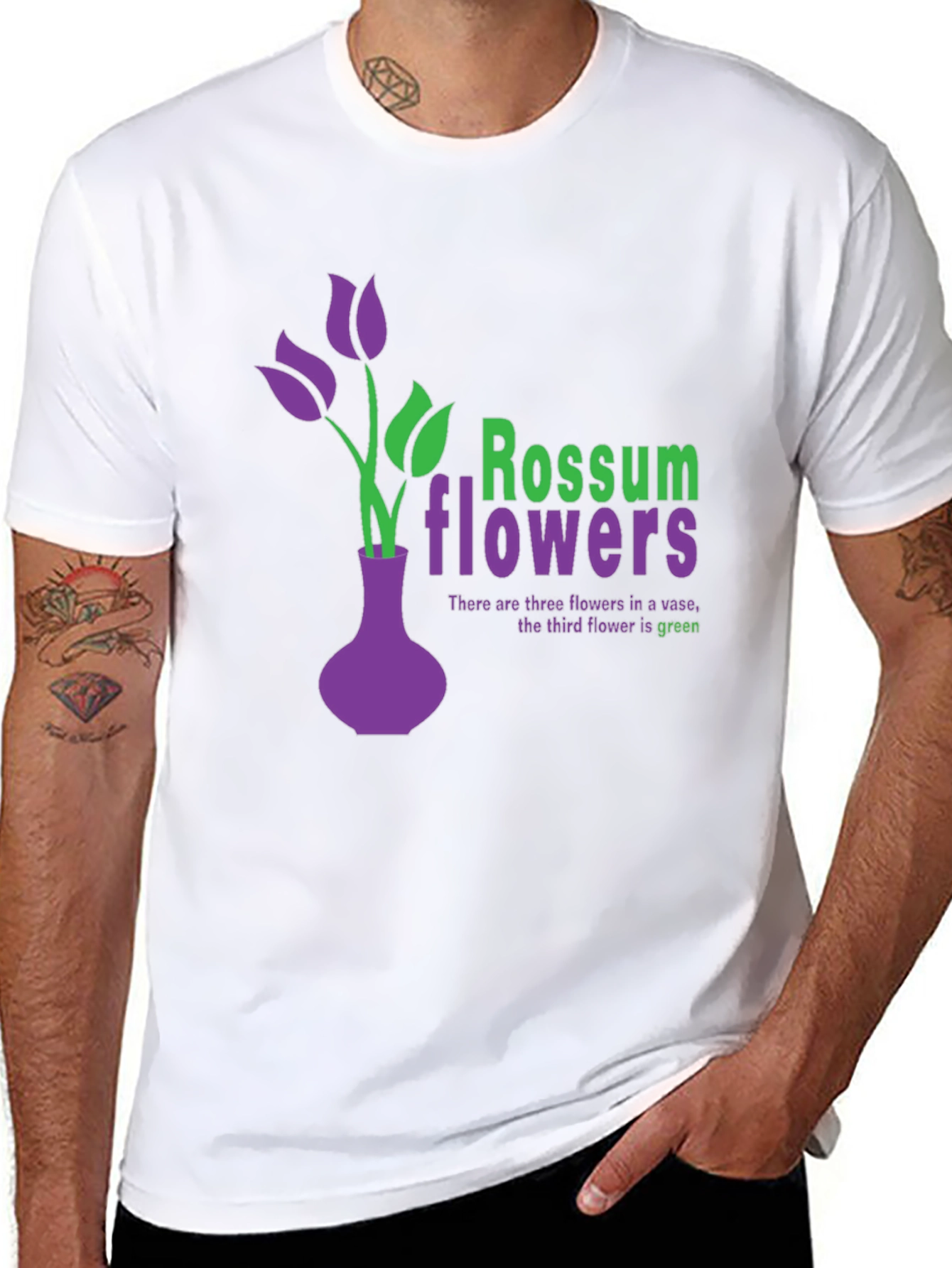 Rossum Flowers Graphic Tee - Unique Vase Design
