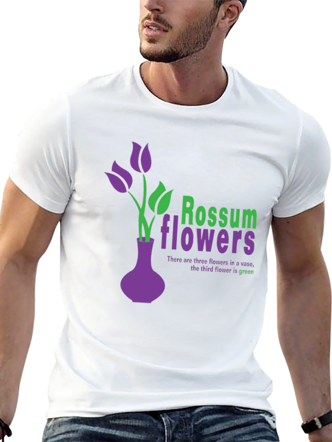 Rossum Flowers Graphic Tee - Unique Vase Design