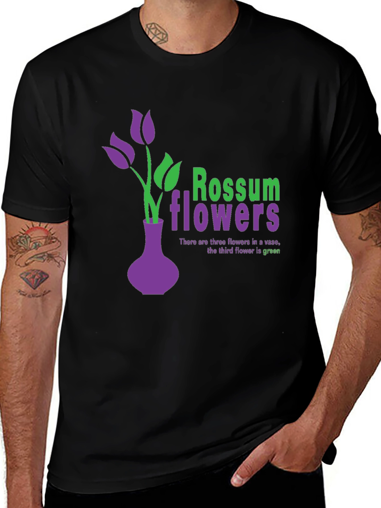 Rossum Flowers Graphic Tee - Unique Vase Design