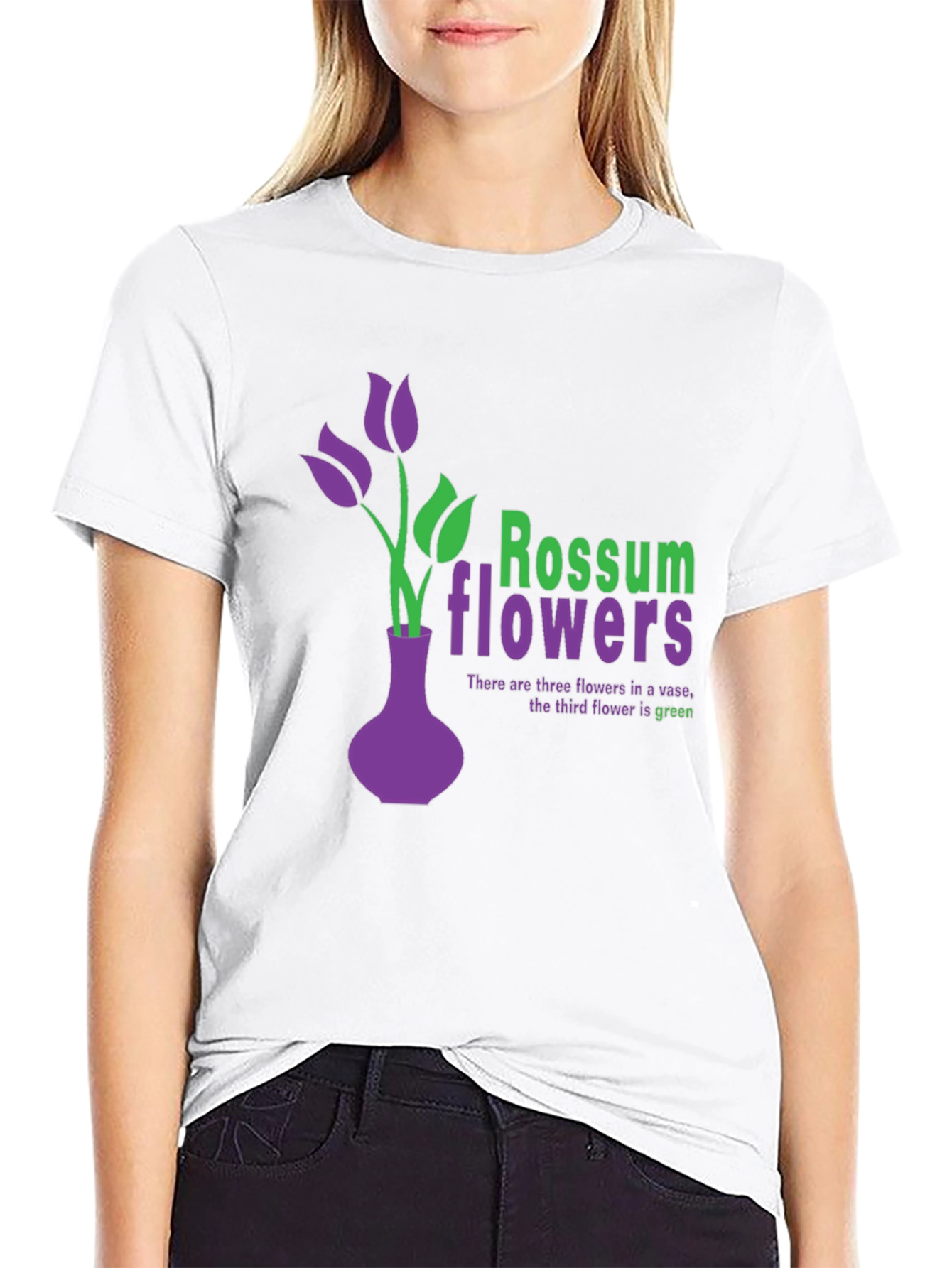 Rossum Flowers Graphic Tee - Unique Vase Design