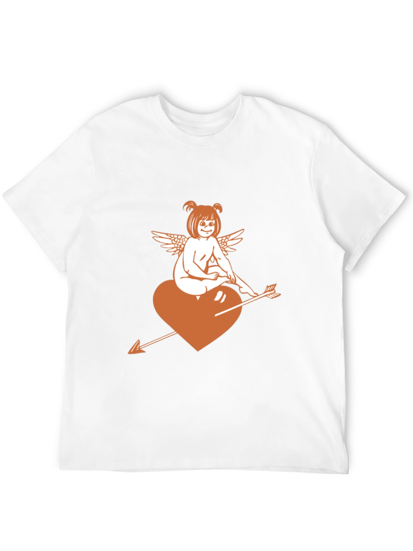 Cupid Heart Arrow Graphic T-Shirt