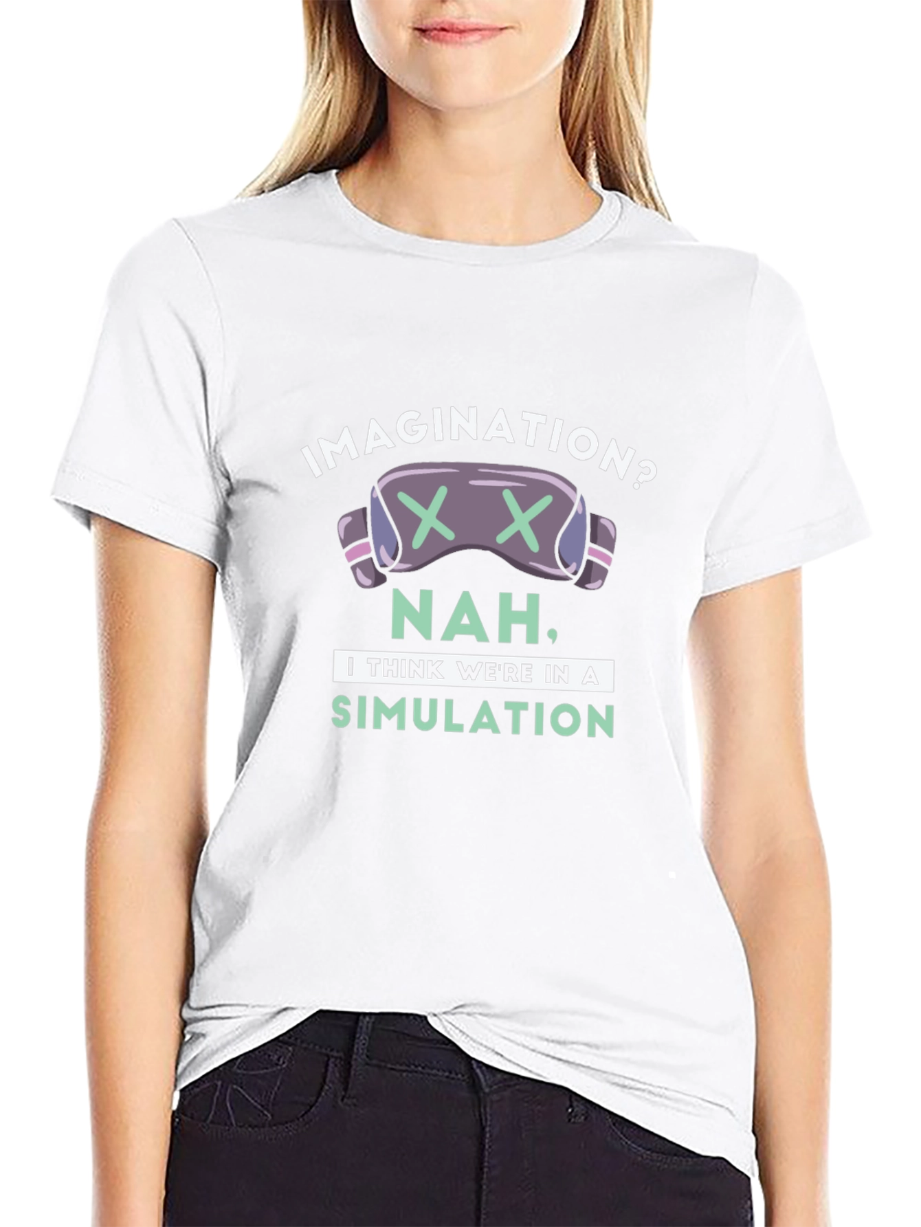 Imagination? Nah Simulation Graphic T-Shirt