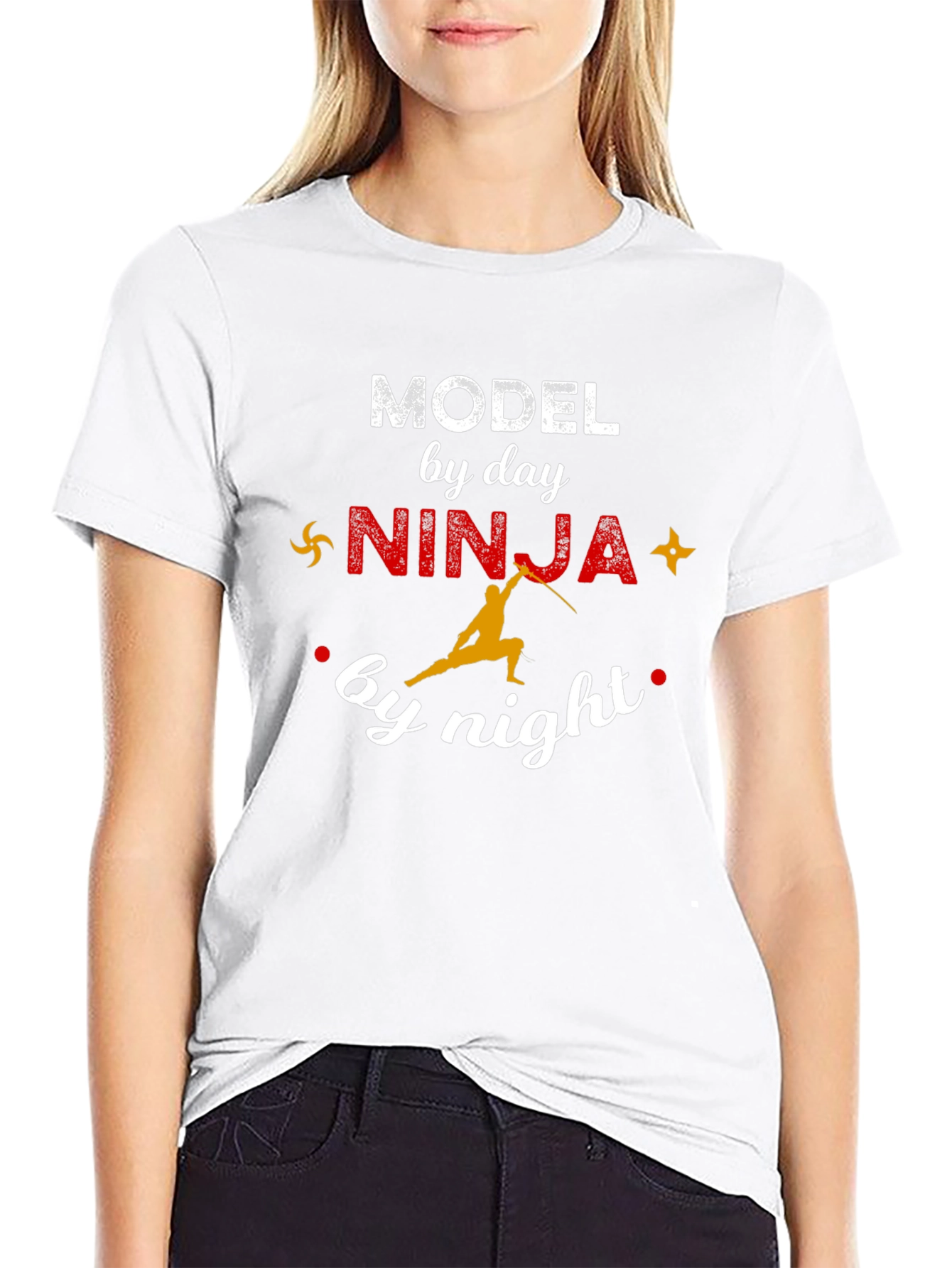 Model by Day Ninja by Night Graphic Tee