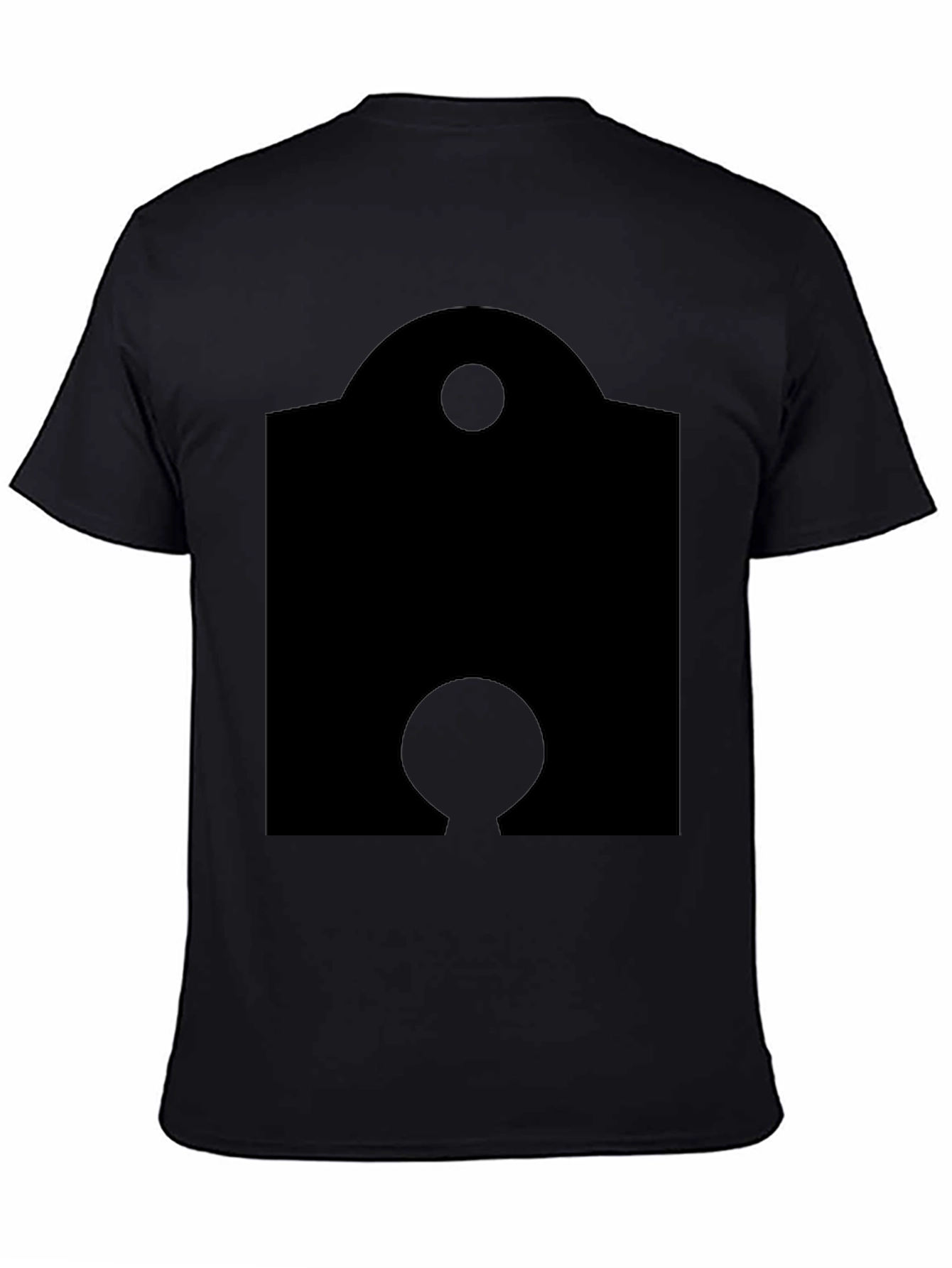 Unique Black Graphic Tee - Modern Geometric Design