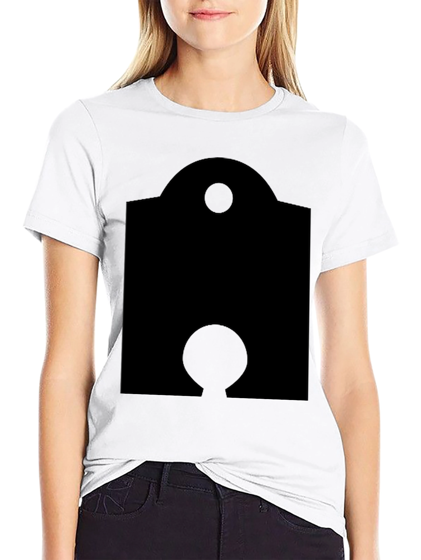 Unique Black Graphic Tee - Modern Geometric Design