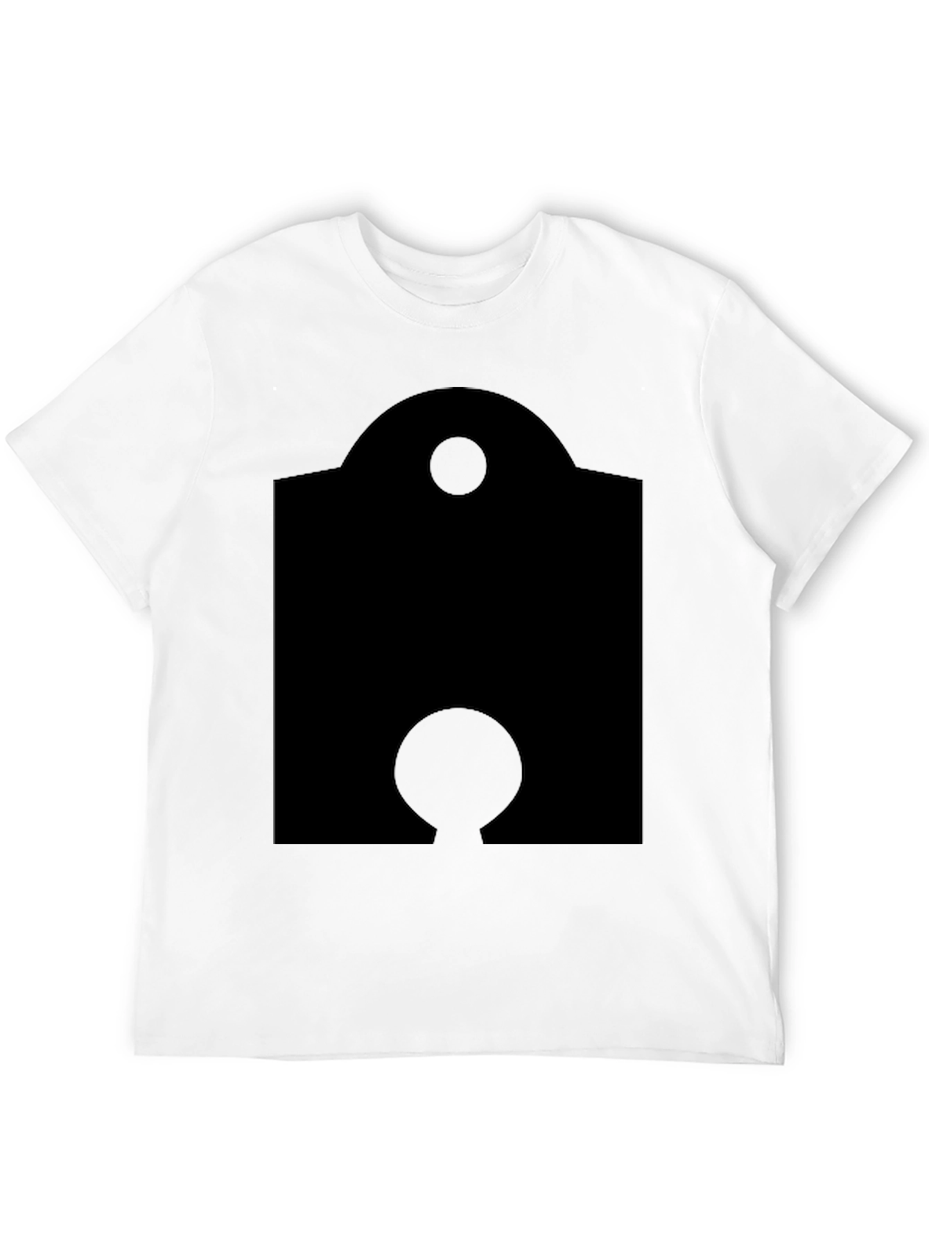 Unique Black Graphic Tee - Modern Geometric Design
