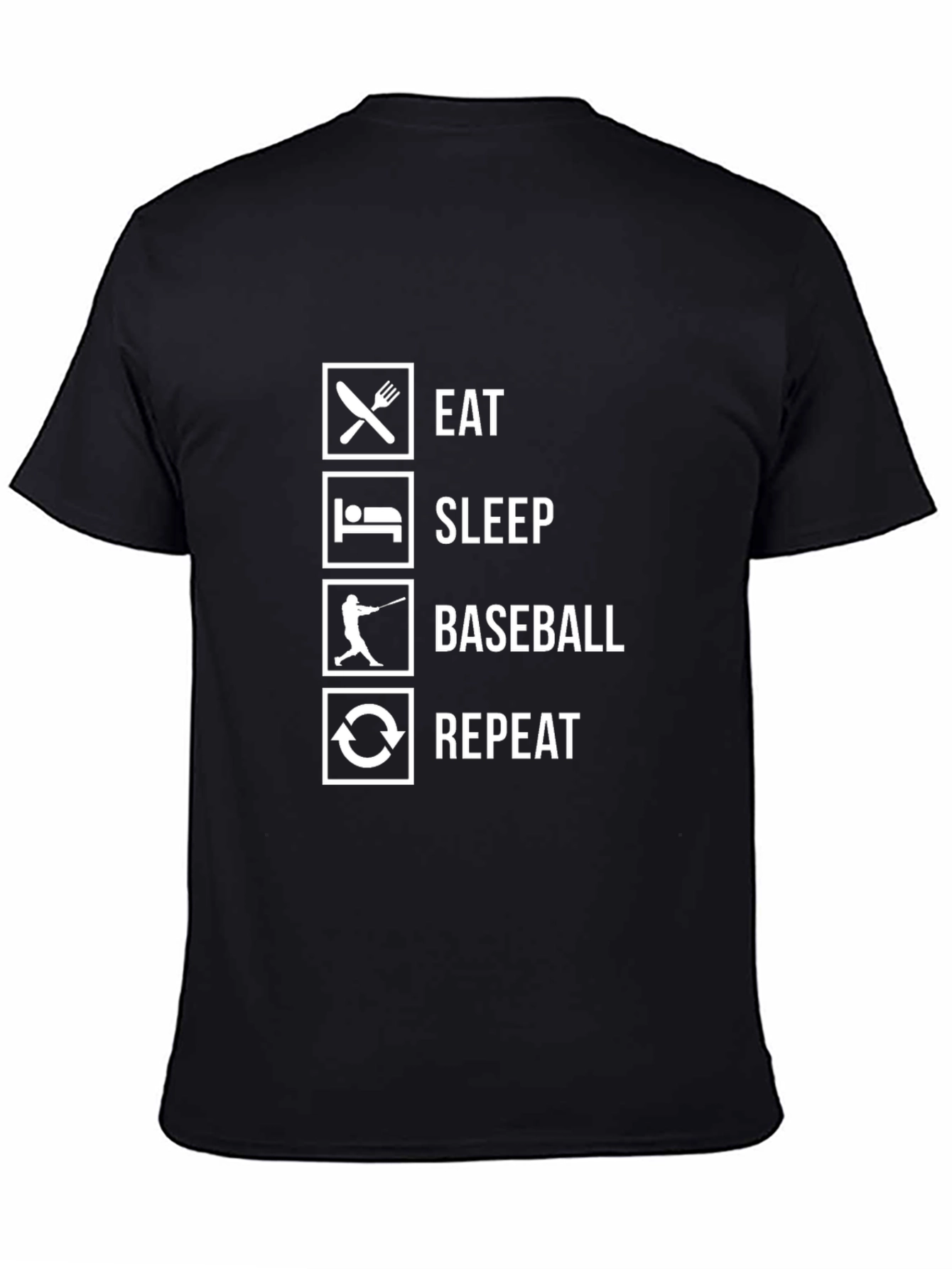 Eat Sleep Baseball Repeat Graphic Tee