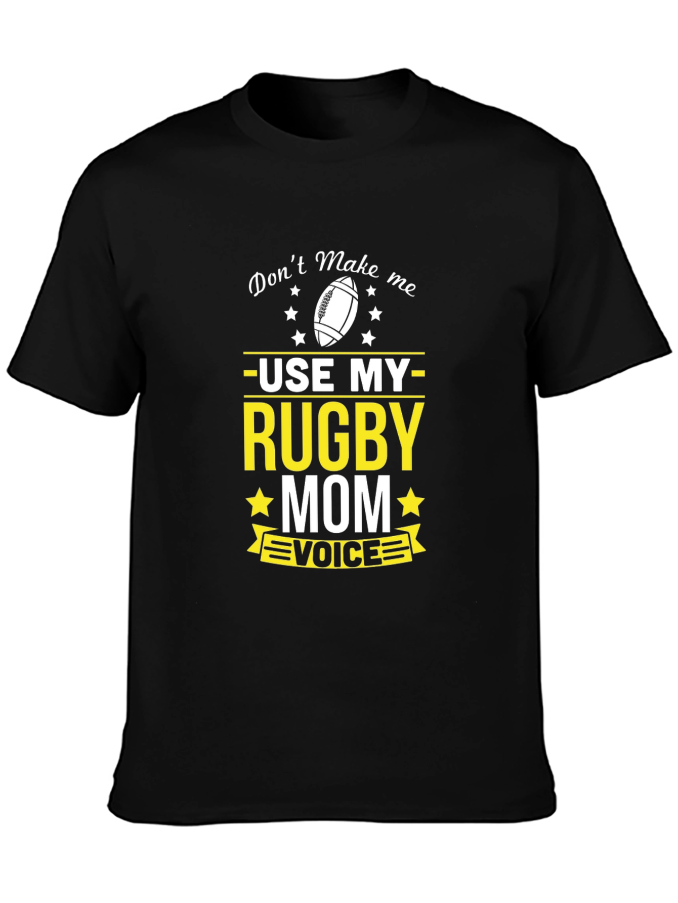 Rugby Mom Voice T-Shirt - Black