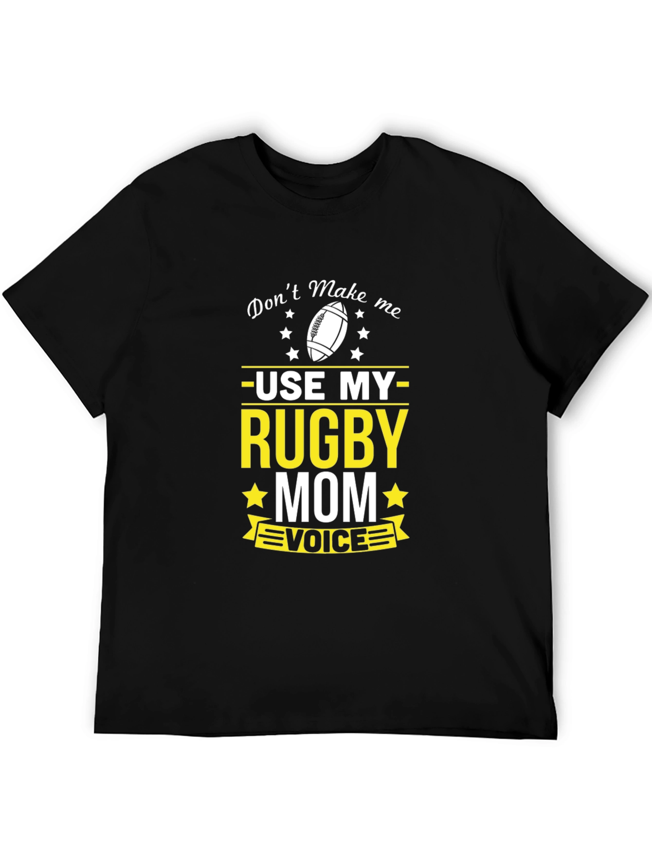 Rugby Mom Voice T-Shirt - Black
