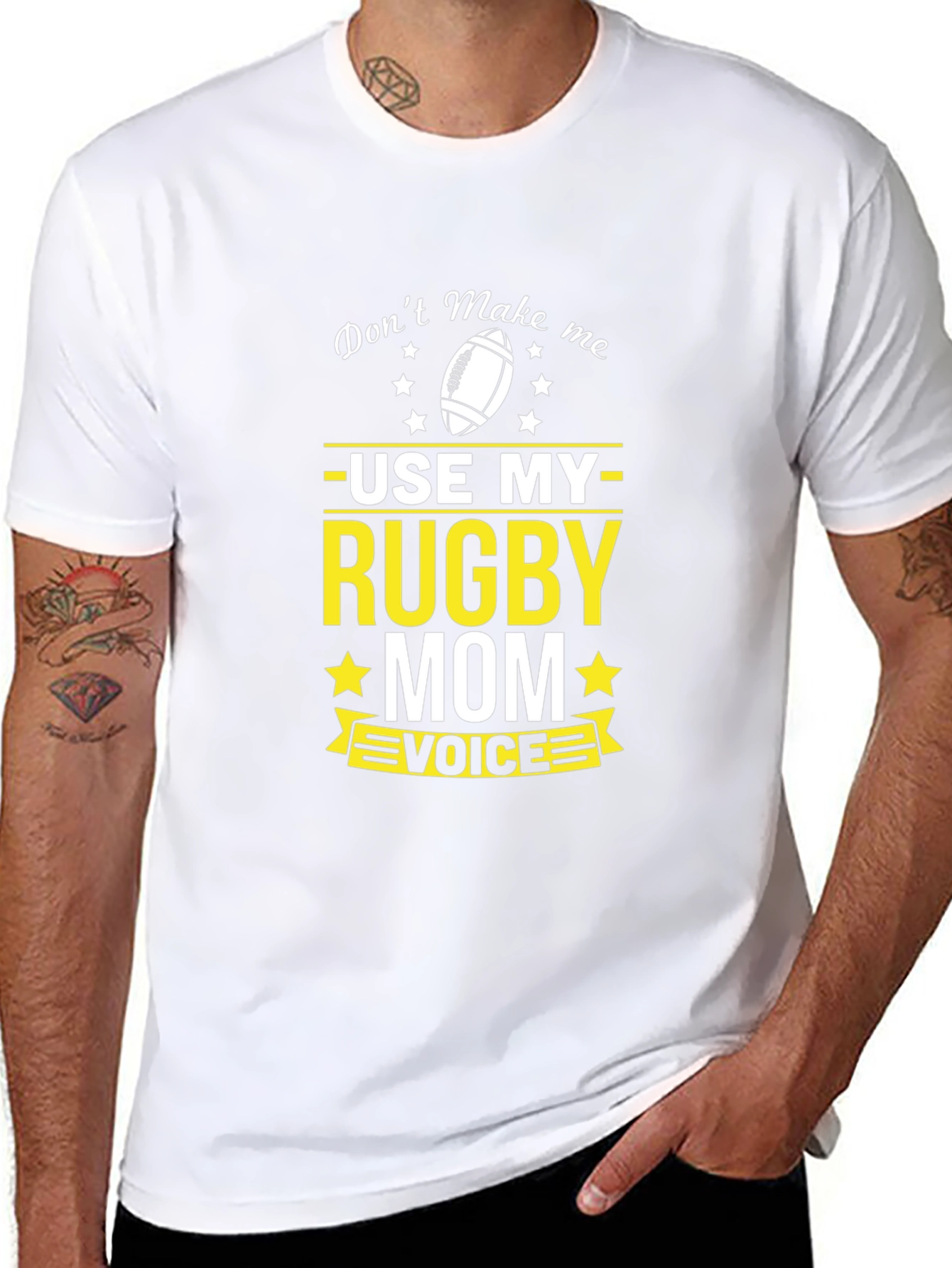 Rugby Mom Voice T-Shirt - Black