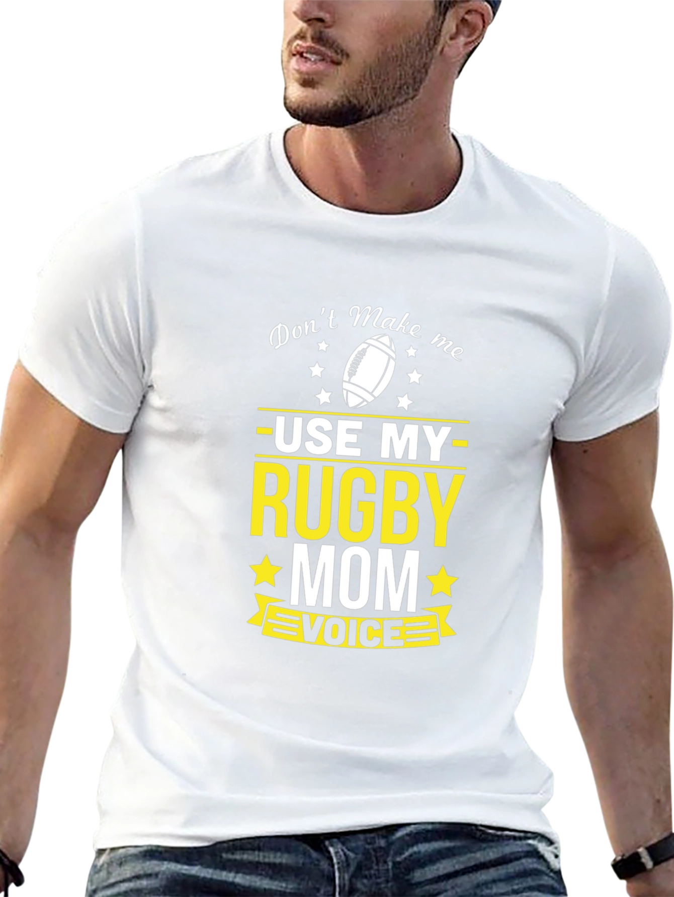 Rugby Mom Voice T-Shirt - Black